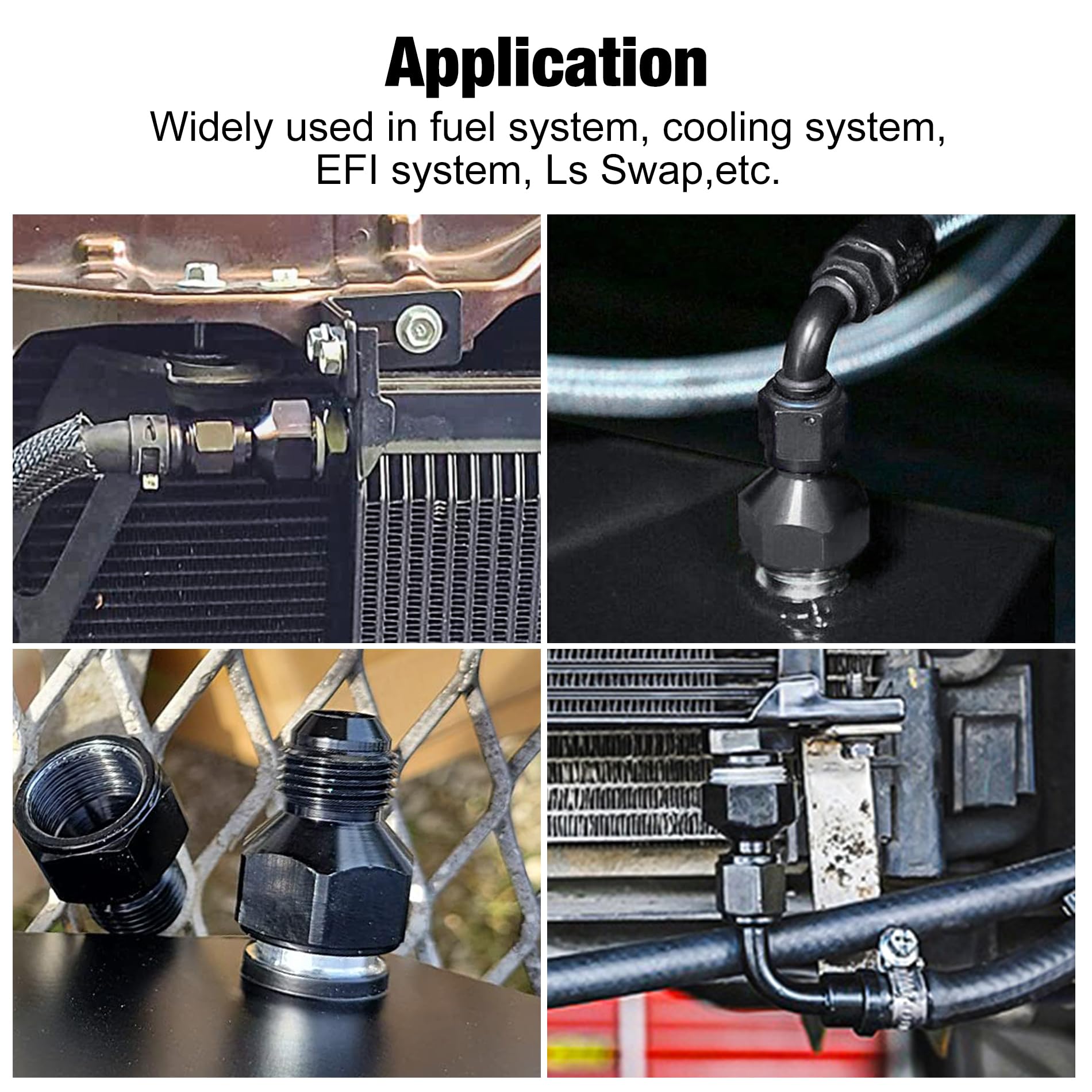 EVIL ENERGY 3AN Female to 4AN Male Falre Reducer Expander Adapter Fitting 2PCS