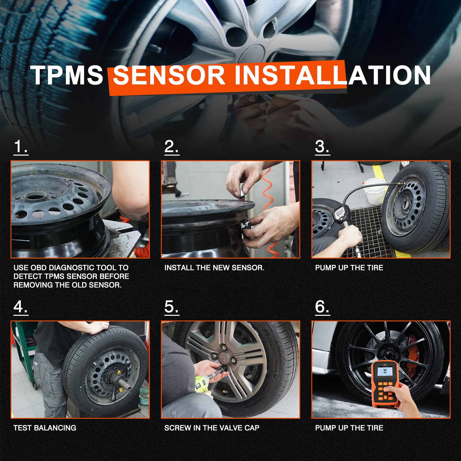 ISINFLASH TPMS Sensor, 315MHz Tire Pressure Monitor Sensors Fit for Ford F150 Ecosport Mustang Escape Explorer Fiesta Ranger for
