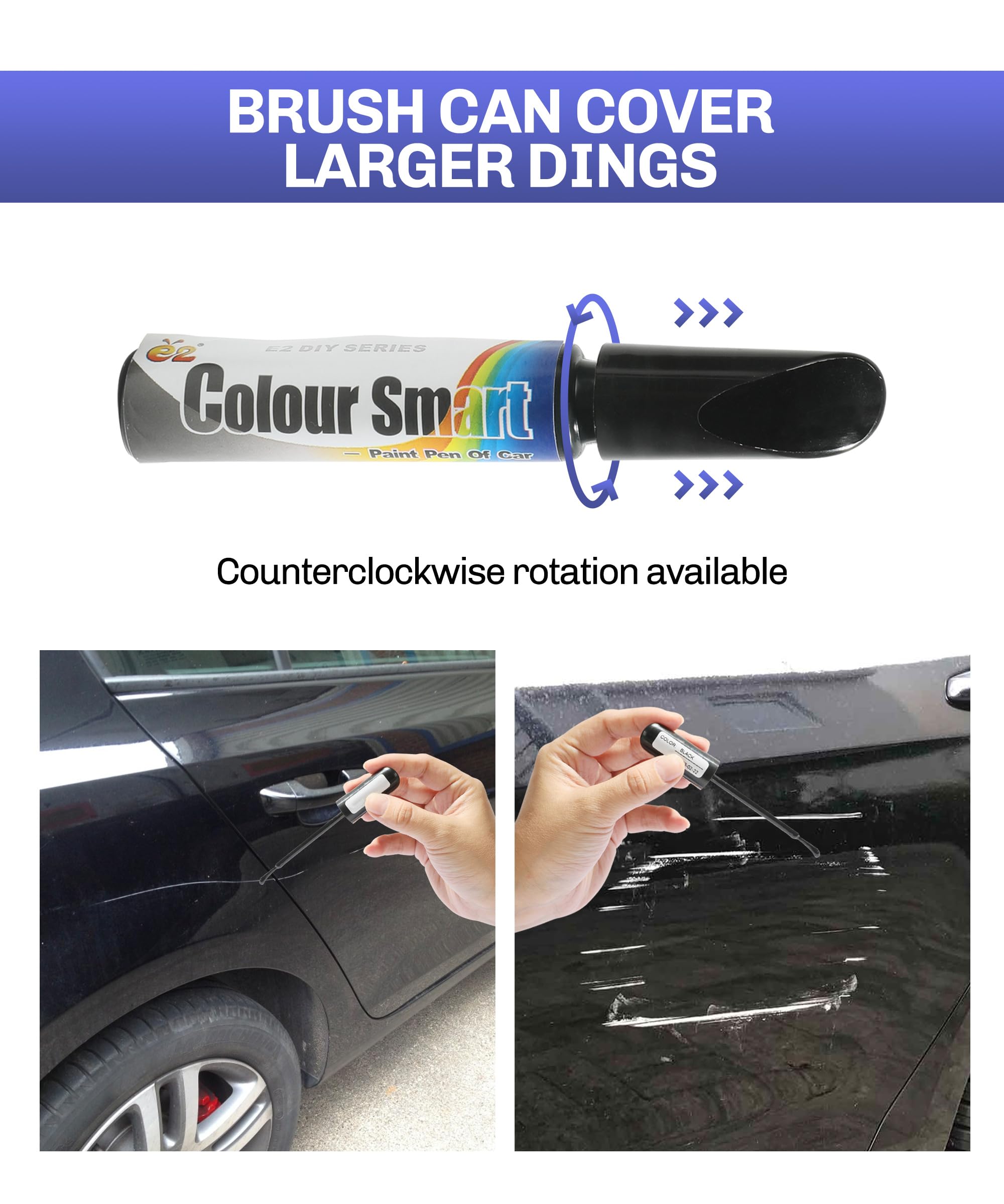 Bylikeho Car Scratch Repair Pen - Deep Scratch Remover, Touch-up Paint Fill Pen (Black)