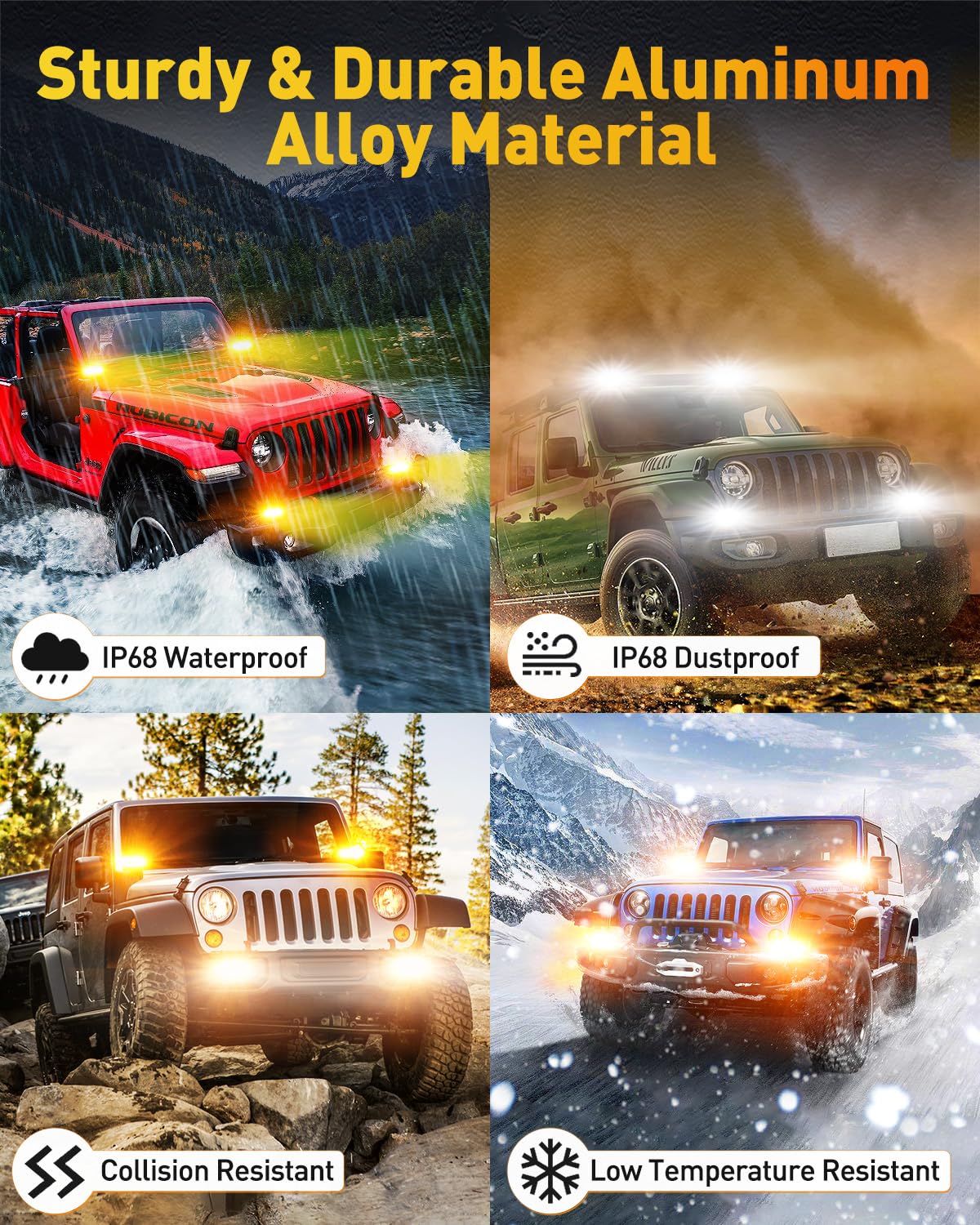 Naoevo 6In Led Light Bar, 50W 2300Lm Lens Spot Lights, Led Fog Lights - Led Offroad Lights For Trucks/Cars/Boat/Atv/Utv, 2 Pcs (