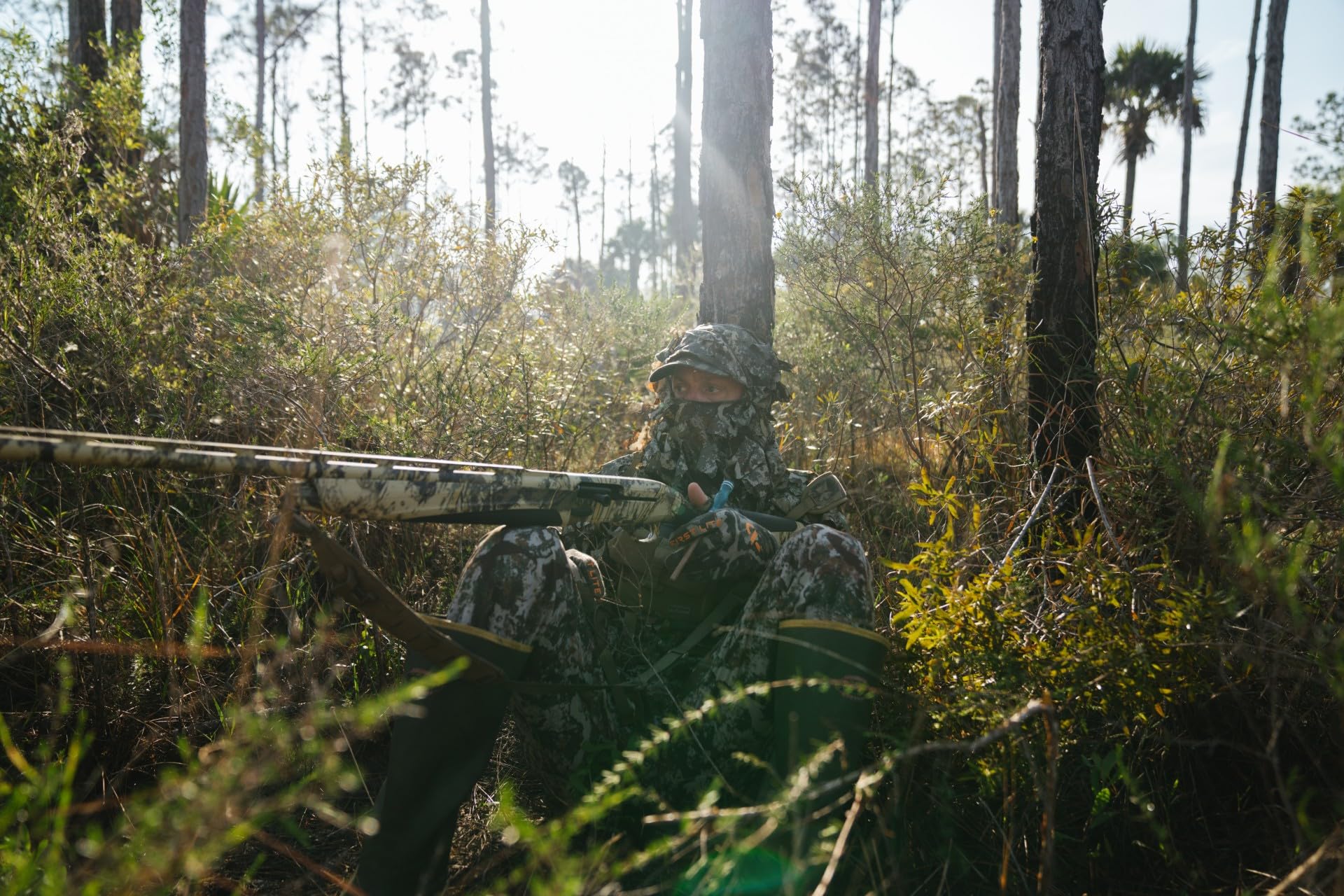 First Lite Phantom 3D Balaclava - Ultralight Mesh Camo Hunting Face Mask - First Lite Specter - One Size