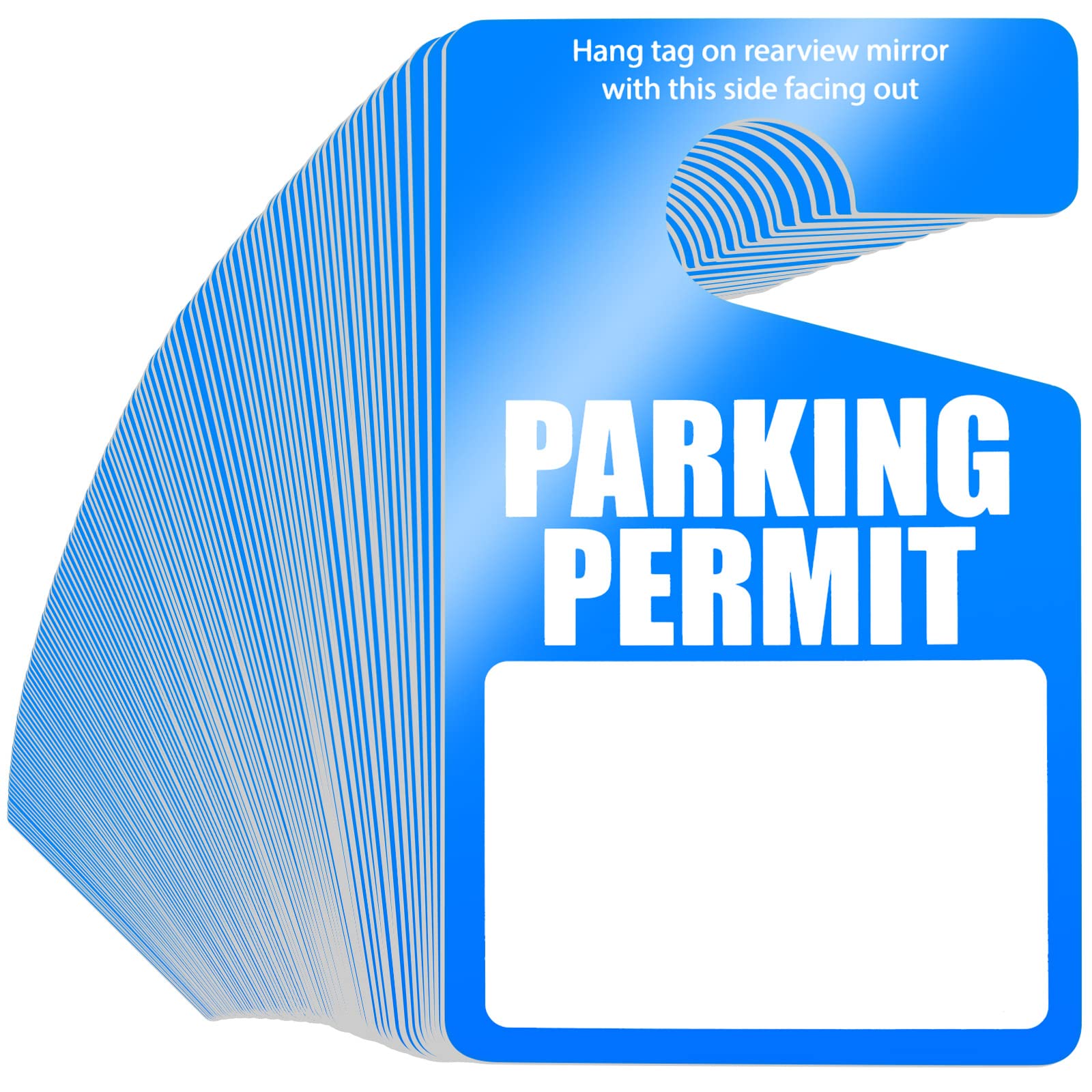 500 Pcs Parking Permit Hang Tags Bulk, Temporary Passes Parking Placards Plastic Blank PVC 3 x 5 Inch for Car Rear View Mirror W