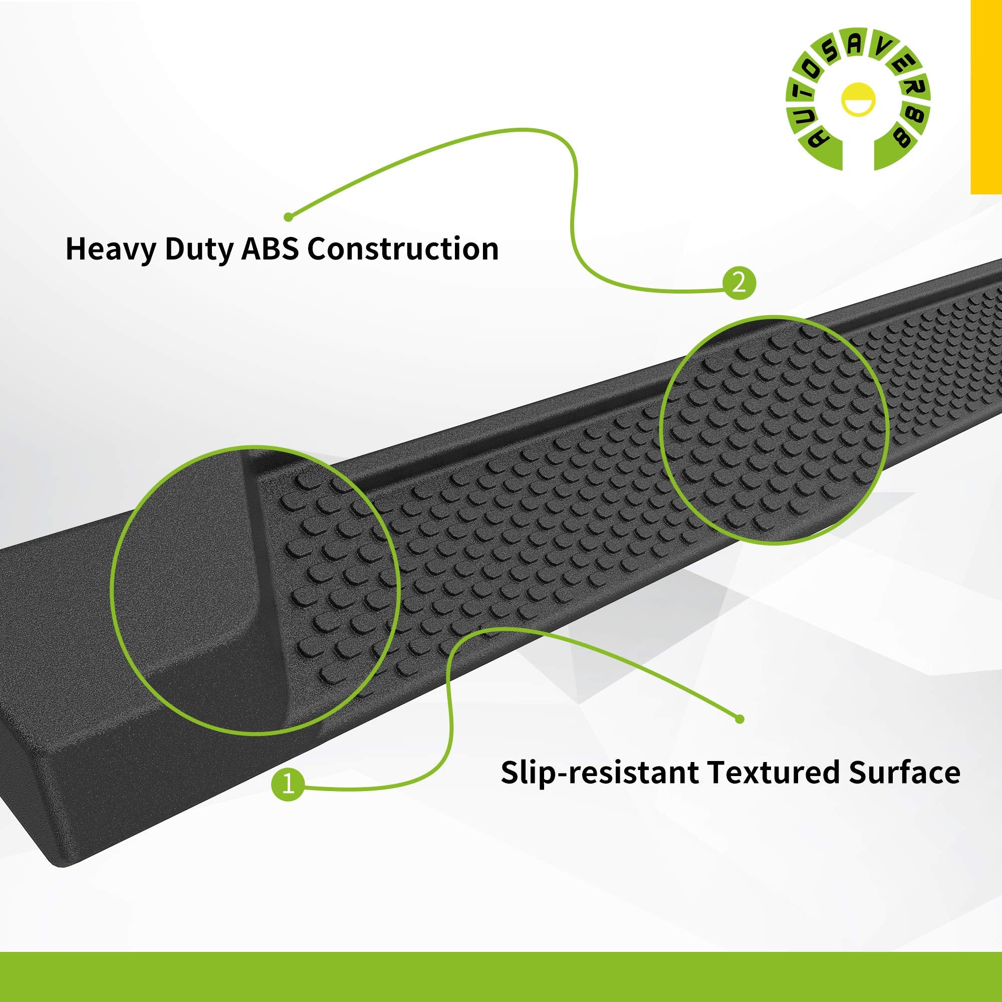 Autosaver88 6 Inches Oe Style Running Boards, Nerf Bars, Side Steps Compatible For 2018-2025 Jeep Wrangler Jl 4-Door Black (Excl