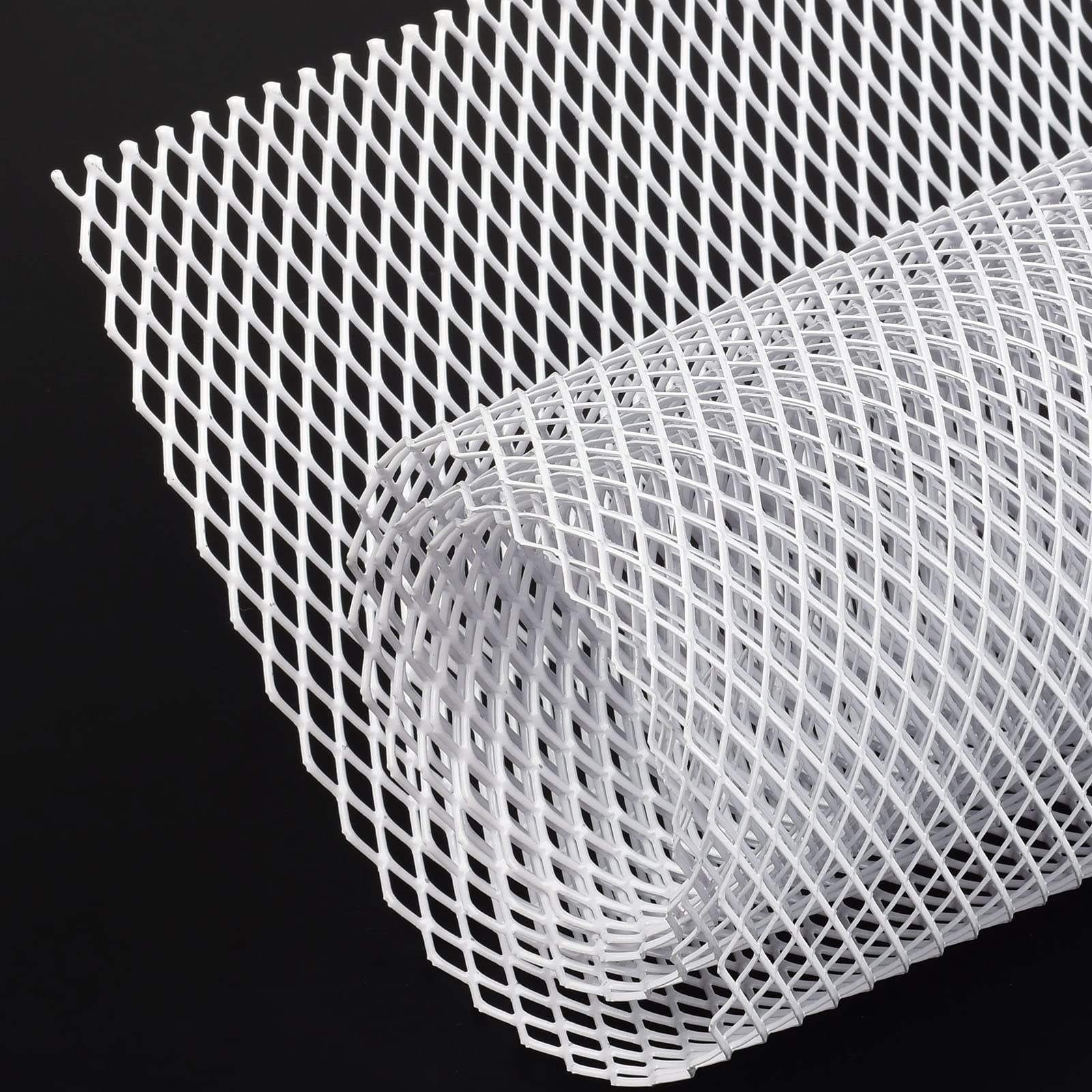AggAuto Universal 40x13 Car Grill Mesh - Aluminum Alloy Automotive Grille Insert Bumper Rhombic Hole 6x12mm, One of the Most Mul