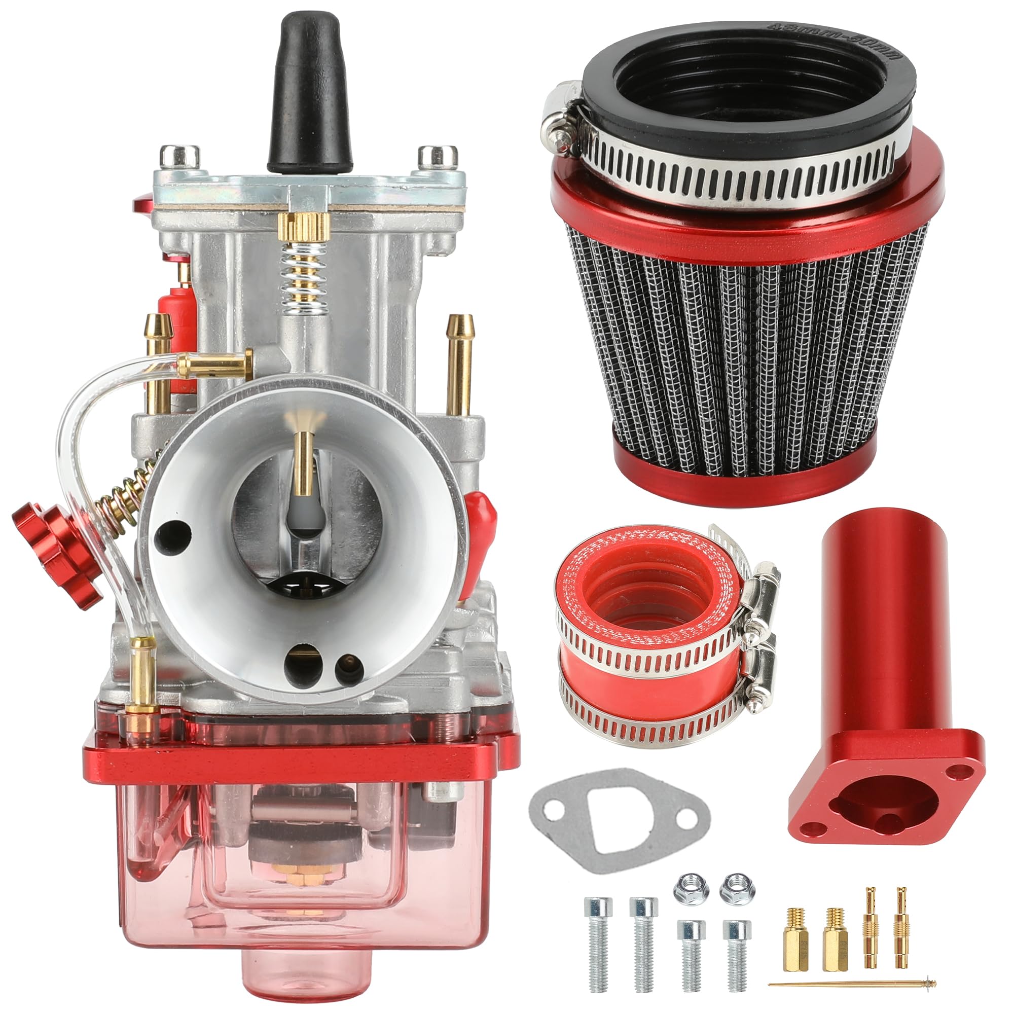 YOXUFA PWK 24mm Racing Carburetor Intake Manifold Air Filter Kit for Predator 212cc 196cc 200cc 6.5hp Engine Coleman CT200U BT20