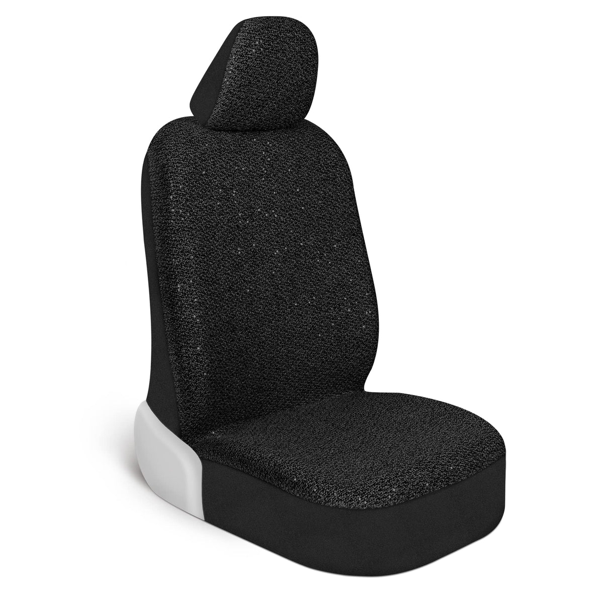 Carbella Sequin Tweed Bling Car Seat Cover, 1 Piece Black Seat Cover For Cars With Shiny Bling Detail, Cute Automotive Interior 