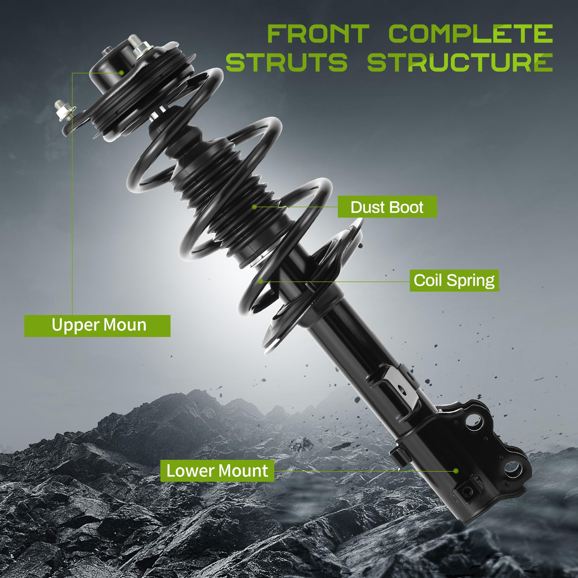 Autosaver88 Front Complete Struts Shocks Assembly Compatible With 2012-2014 Hyundai Sonata 2.4L 2.0L, 2012-2015 Kia Optima 2.0L