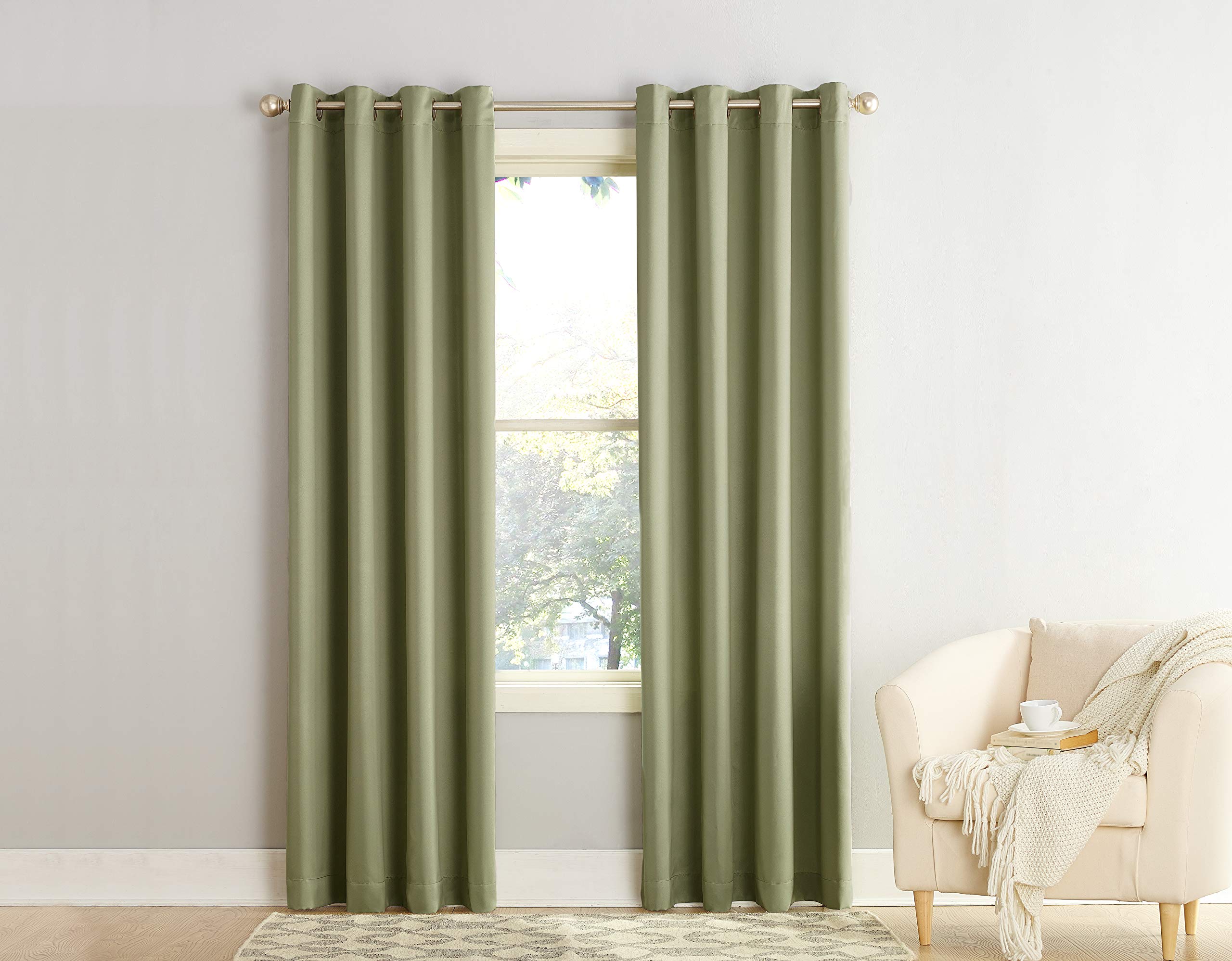 Sun Zero Barrow Energy Efficient Grommet Curtain Single Panel