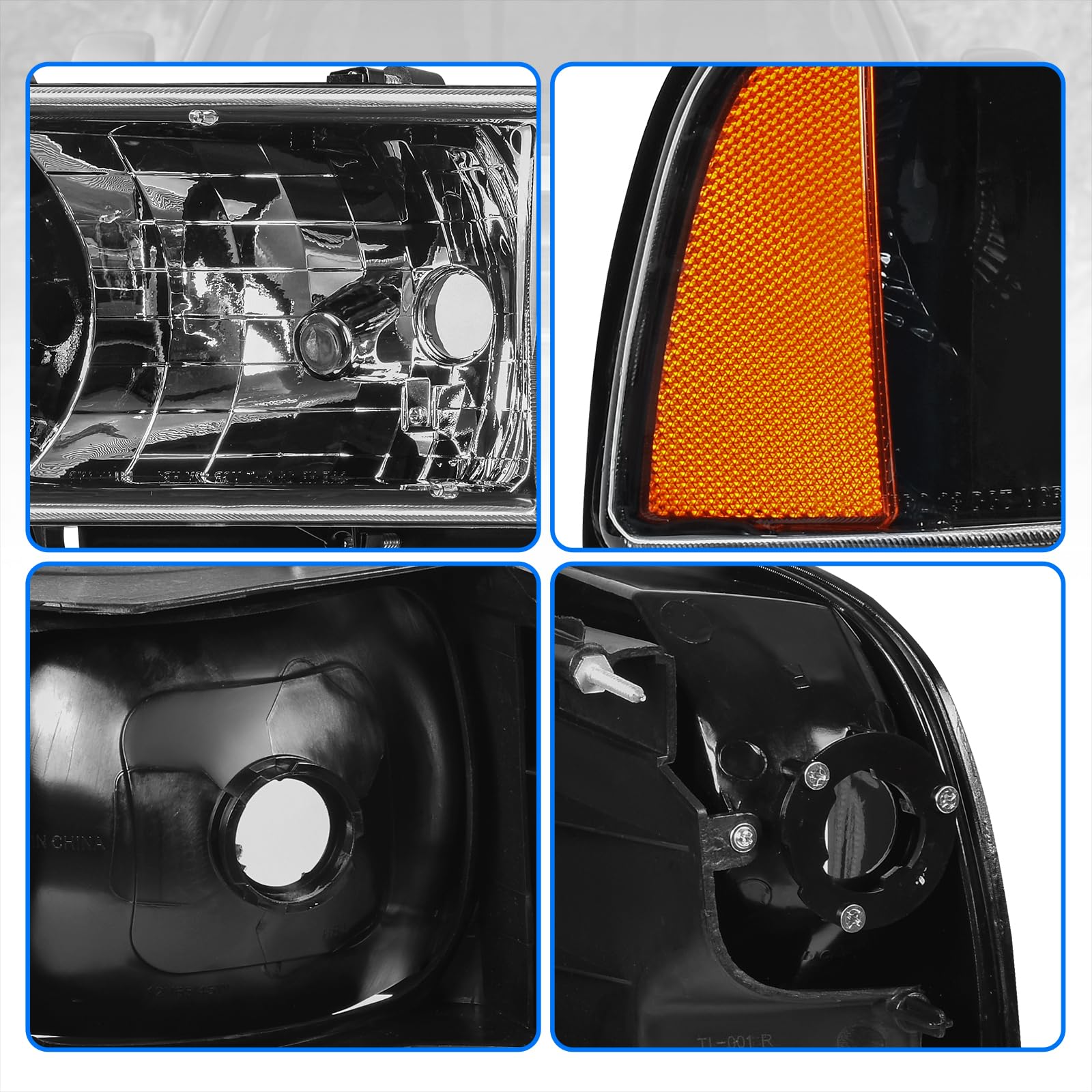 Dwvo Headlights Assembly Compatible With 1994-2001 Dodge Ram 1500/1994 1995 1996 1997 1998 1999 2000 2001 2002 Dodge Ram 2500 35