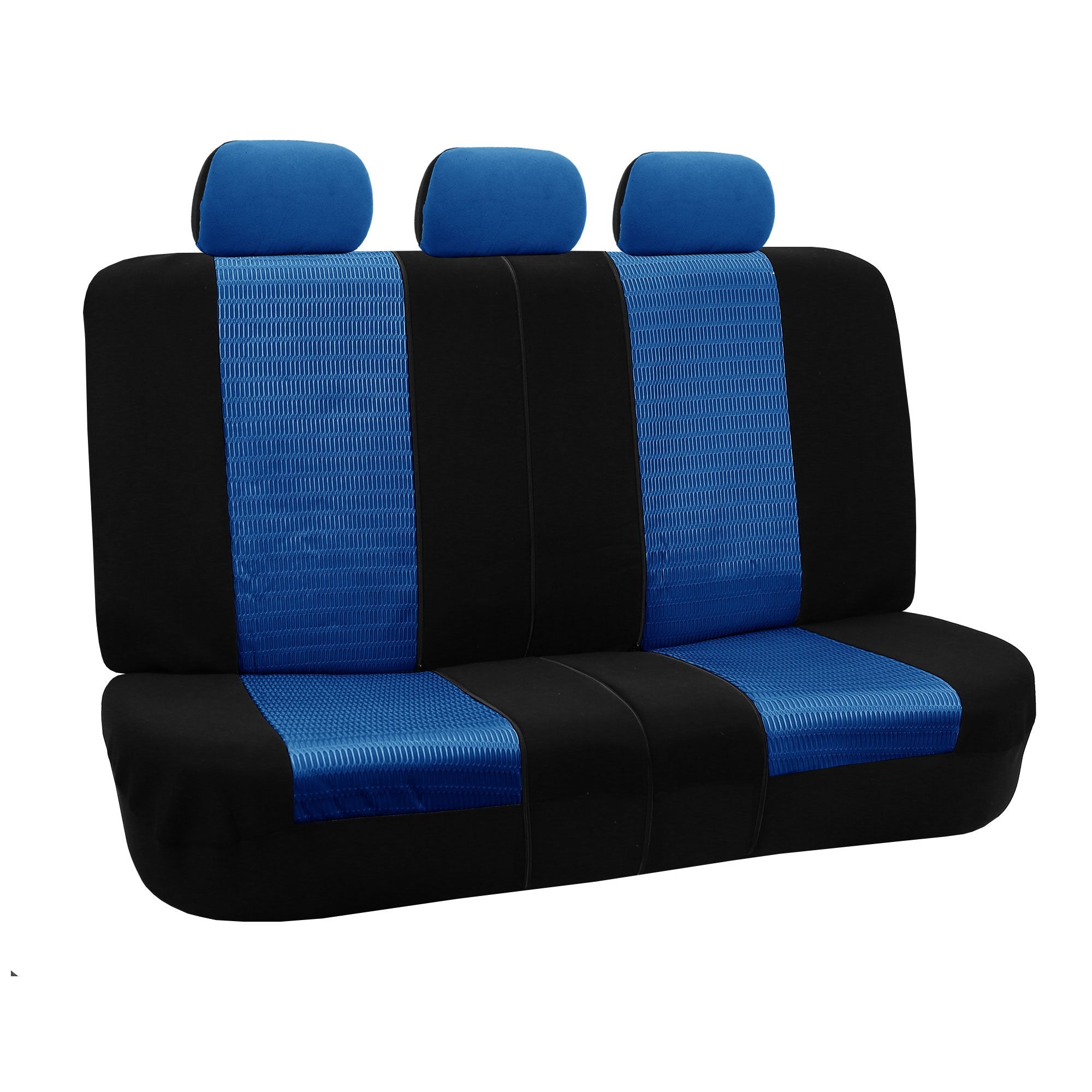 Fh Group Automotive Seat Cover Trendy Elegance For Back Seat Blue Car Interior Accessories For Suv, Sedan & Van Universal Fit Co