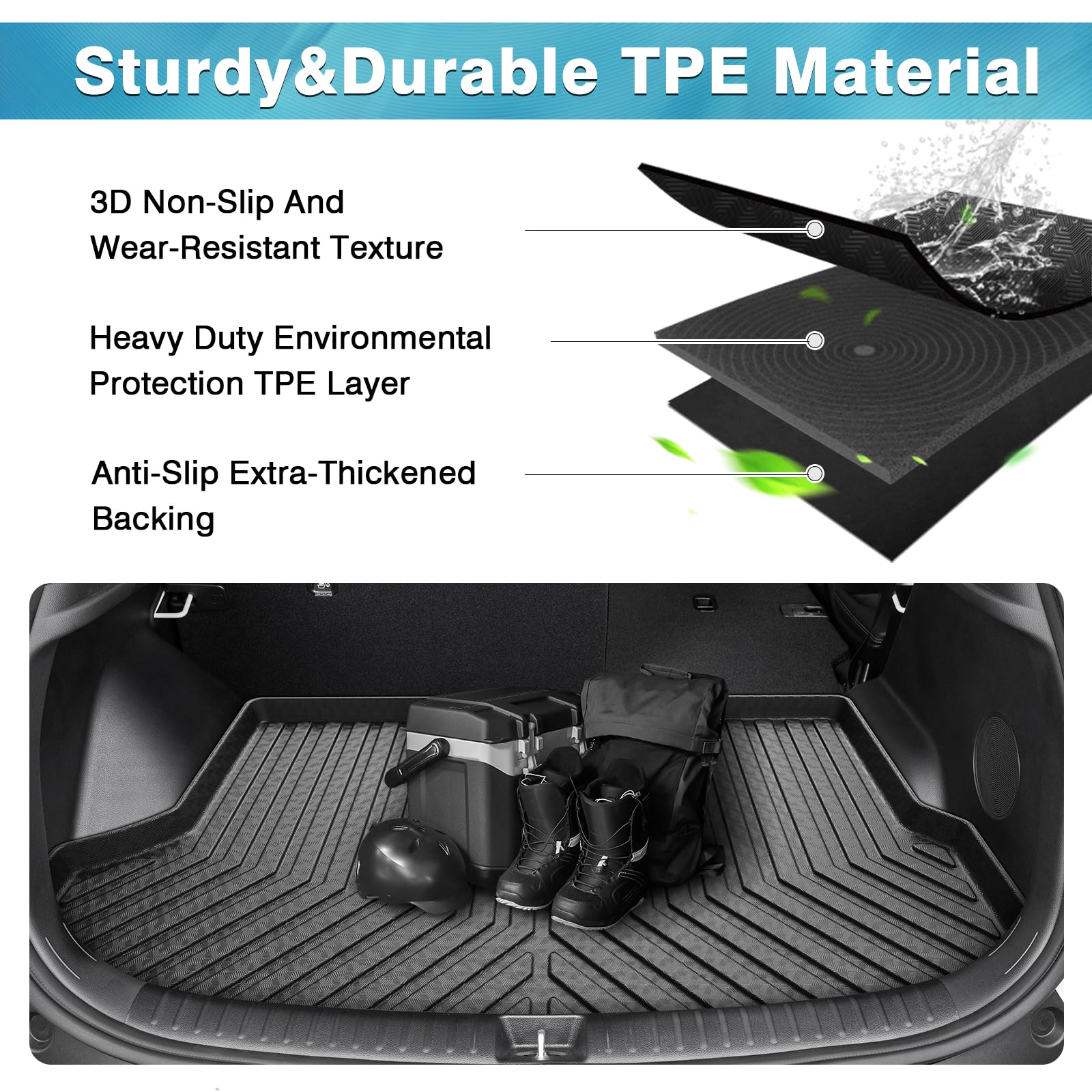Mixsuper Custom Fit Cargo Liner For 2021-2025 Kia Seltos, Fit Seltos Sx/Sx Turbo, Only Fits Models With Subwoofer In Cargo Area,