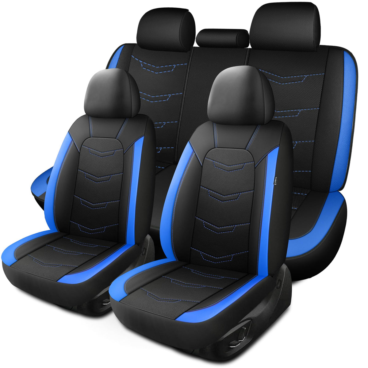 HChengkikz Seat Covers,Sport and Breathable Car Seat Covers,Anti-Slip Universal Fit Car Seat Covers Full Set for Cars Sedans SUV