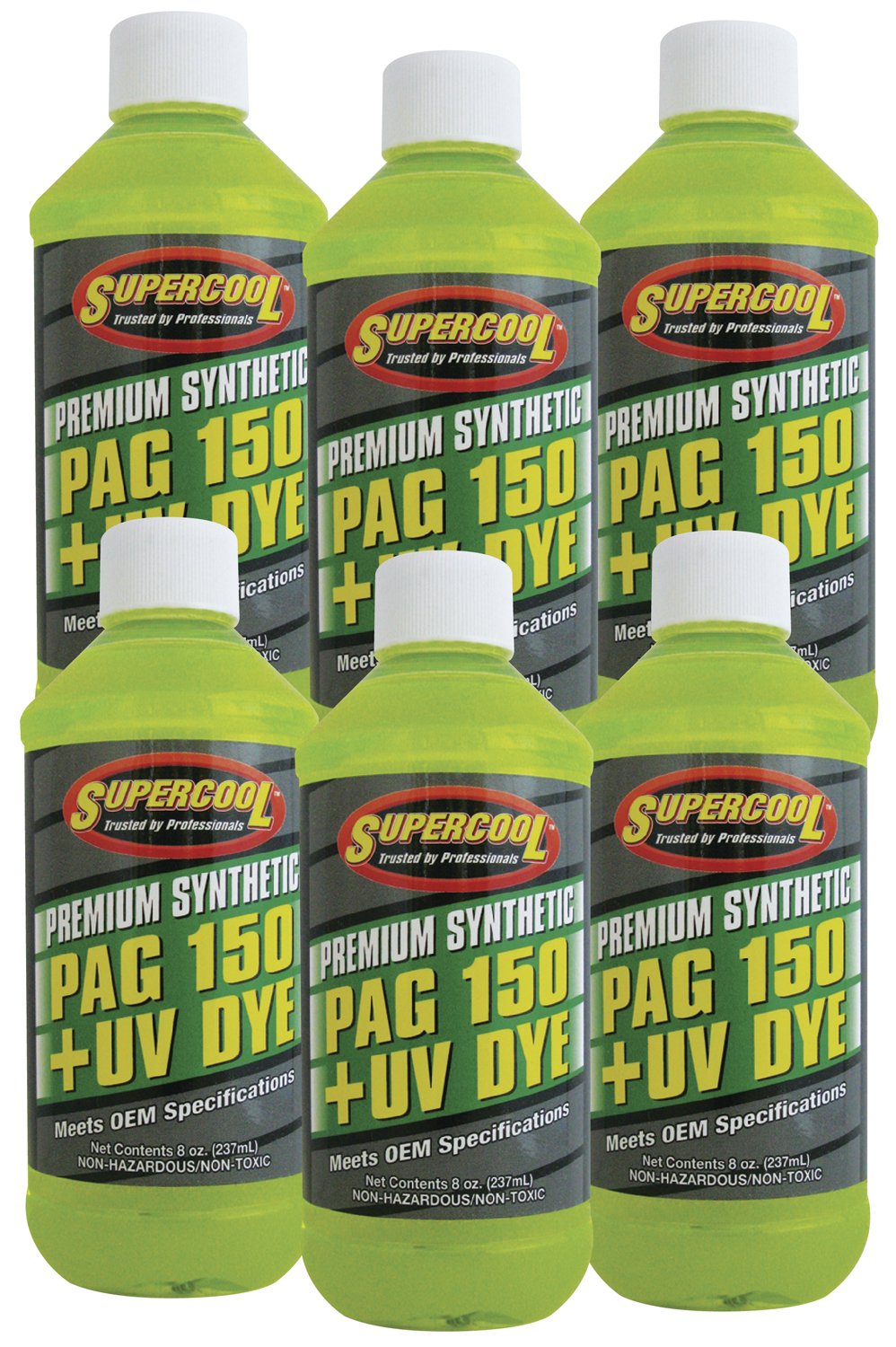 Tsi Supercool P150-8D-6Cp 150 Pag Viscosity Oil Plus U/V Dye, 8 Oz, 6 Pack