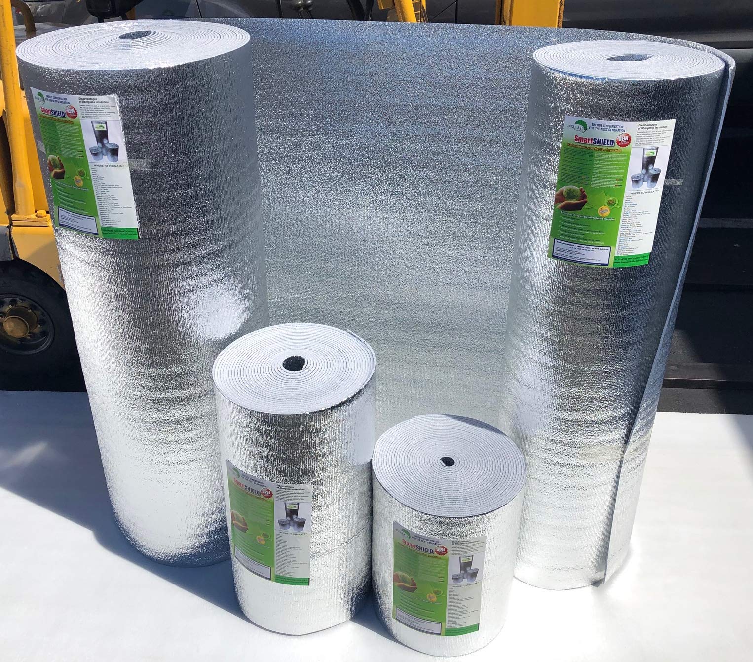 Smartshield -5Mm 48''X25Ft Reflective Insulation Roll, Foam Core Radiant Barrier, Thermal Foil Insulation - Engineered Foil
