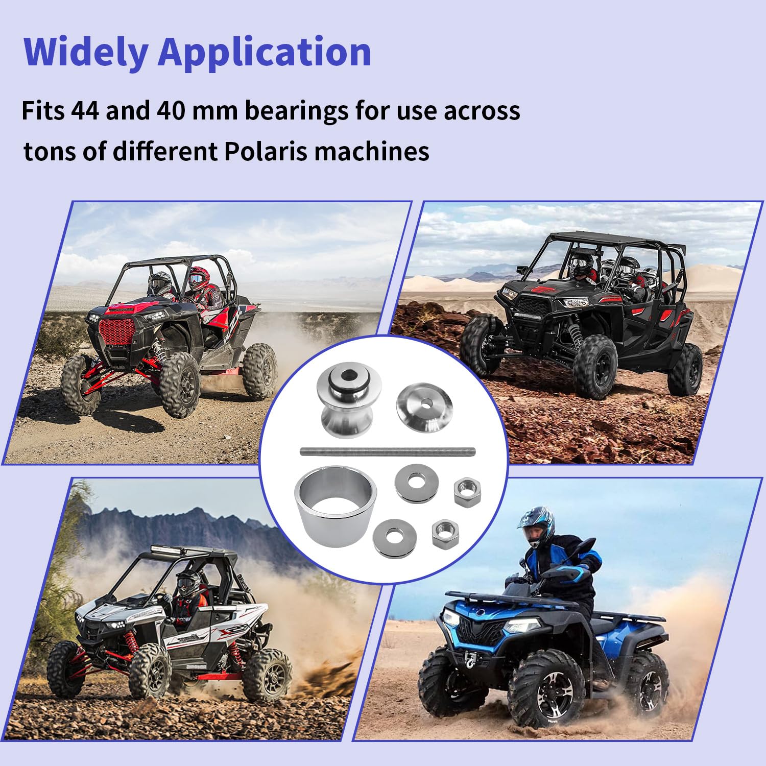 BIGLKNM Wheel Bearing Removal Tool Compatible for Polaris Ranger RZR/Ranger/General/Sportsman, Reinstall Tool Fit for 40 and 44