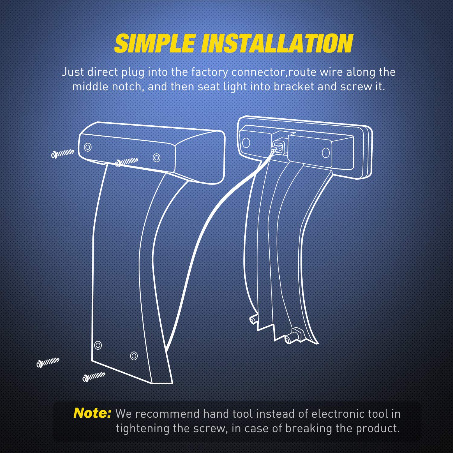 Nilight Led Third Brake Lights High Mount Stop Tail Light With Smoked Lens For 2007-2018 Wrangler Jk, 2 Years Warranty