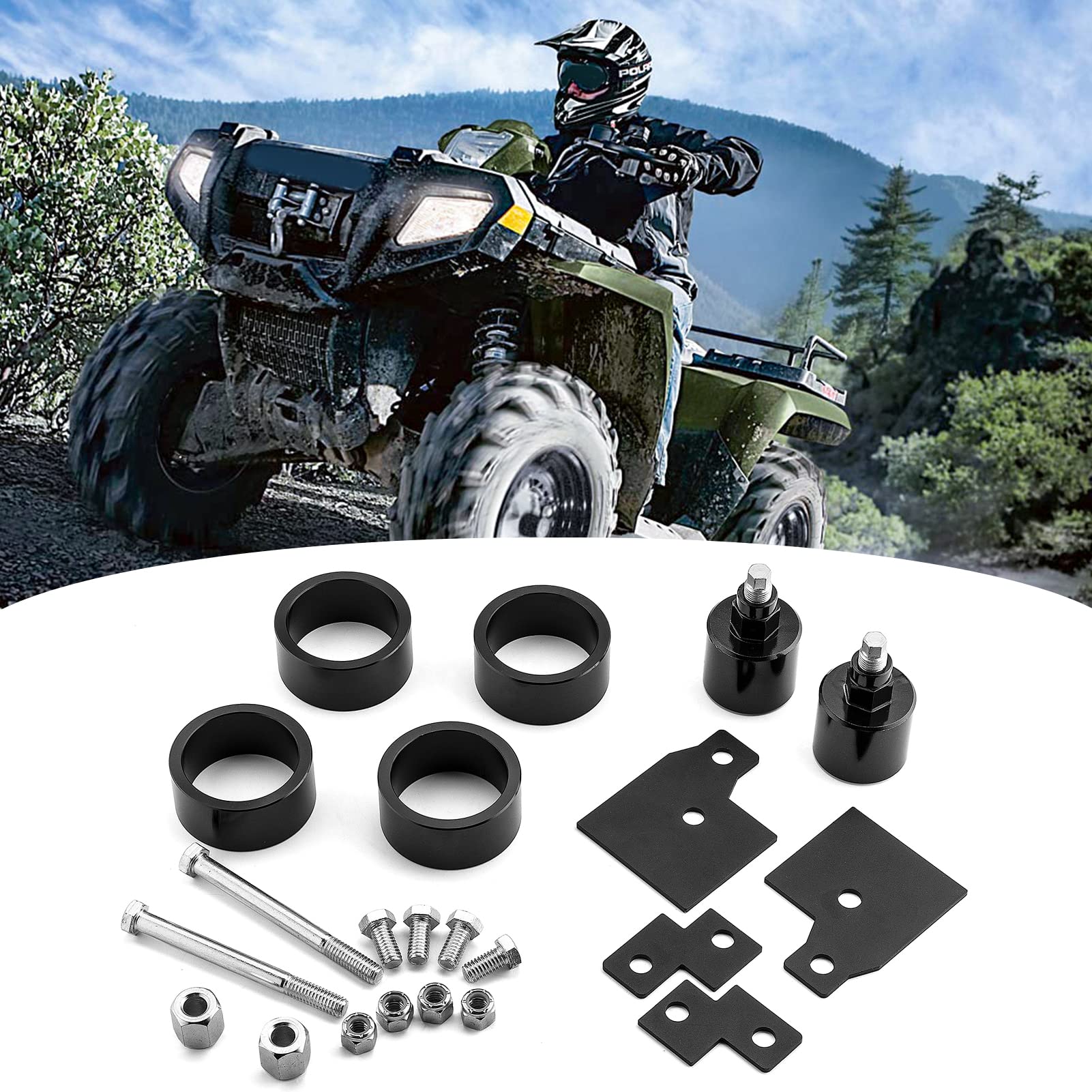 Utv 4'' Lift Kit Front & Rear Suspension Compatible With 1999-2024 Polaris Sportsman 500 570 600 700 800