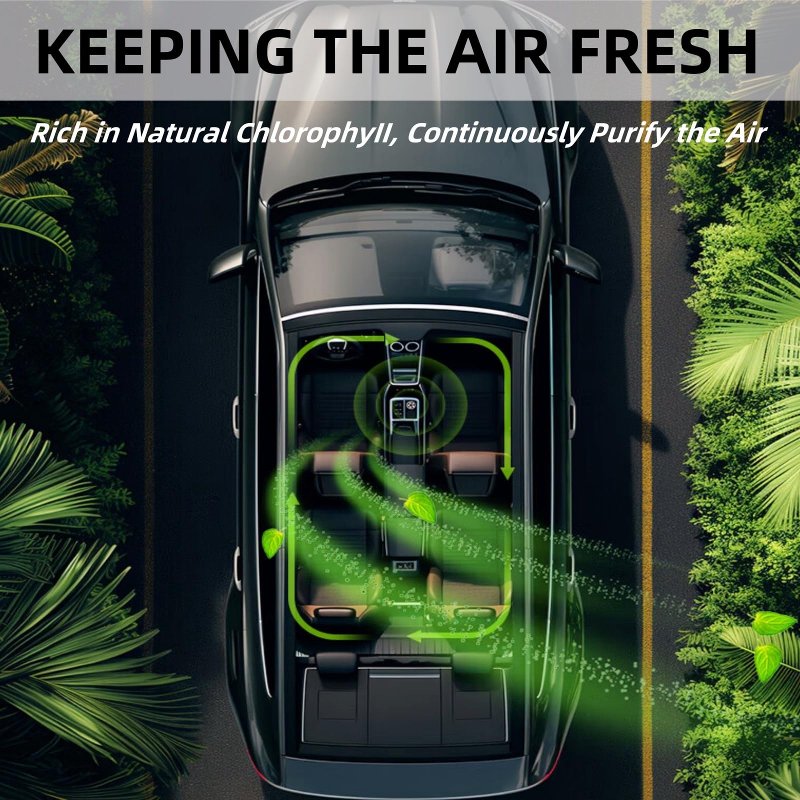 Smart Car Air Freshener Refill - 3 Pcs Long Lasting Aroma Replacement For Car Diffuser (Ocean)
