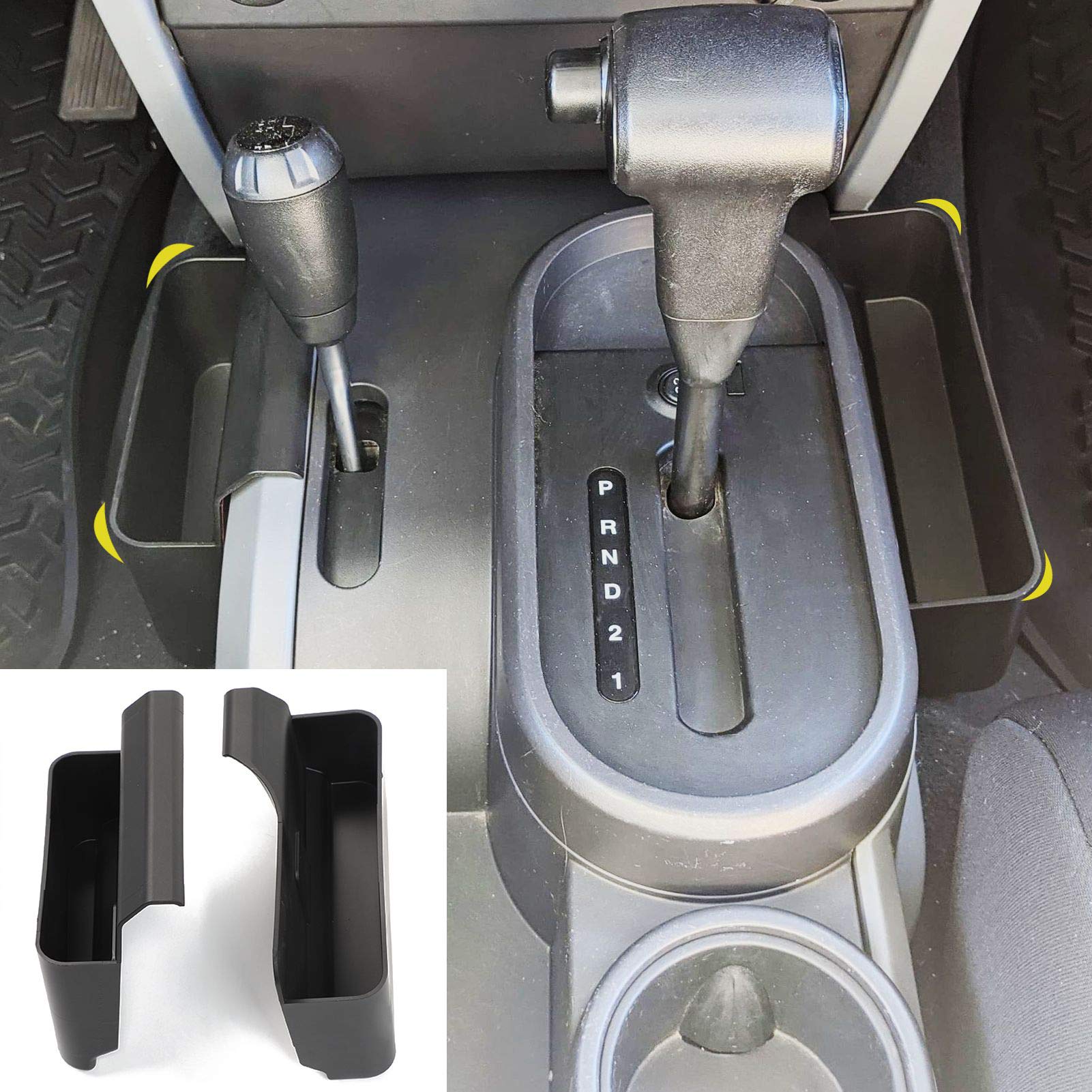 Jecar For Jk Storage Tray Gear Shift Storage Box Center Console Organizer Accessories For 2007-2010 Jeep Wrangler Jk Jku