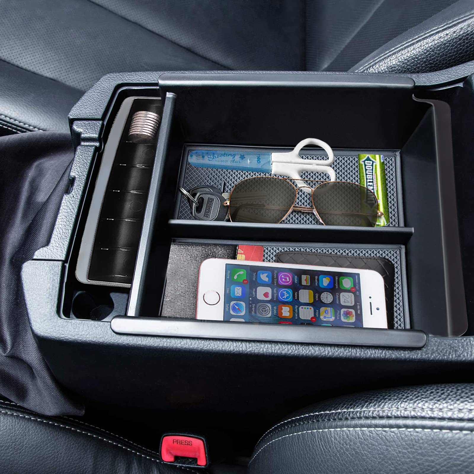 Diamooky Upgraded Center Console Organizer For Toyota 4Runner 2024 2023 2022 2021 2020 2019 2018 2017 2016-2010 Full Size Tray I