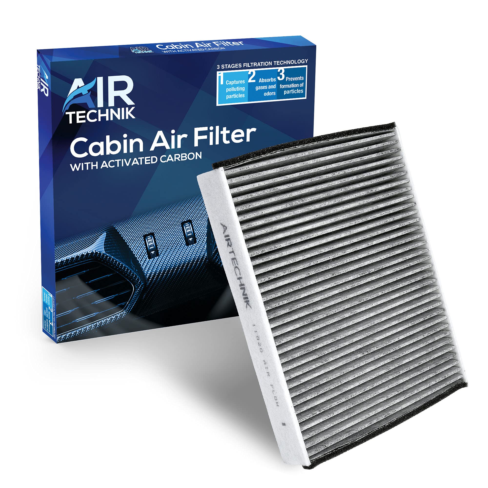 Airtechnik Cf11920 Cabin Air Filter W/Activated Carbon | Fits Ford C-Max 2013-2018, Escape 2013-2019, Focus 2012-2018, Gt 2017-2