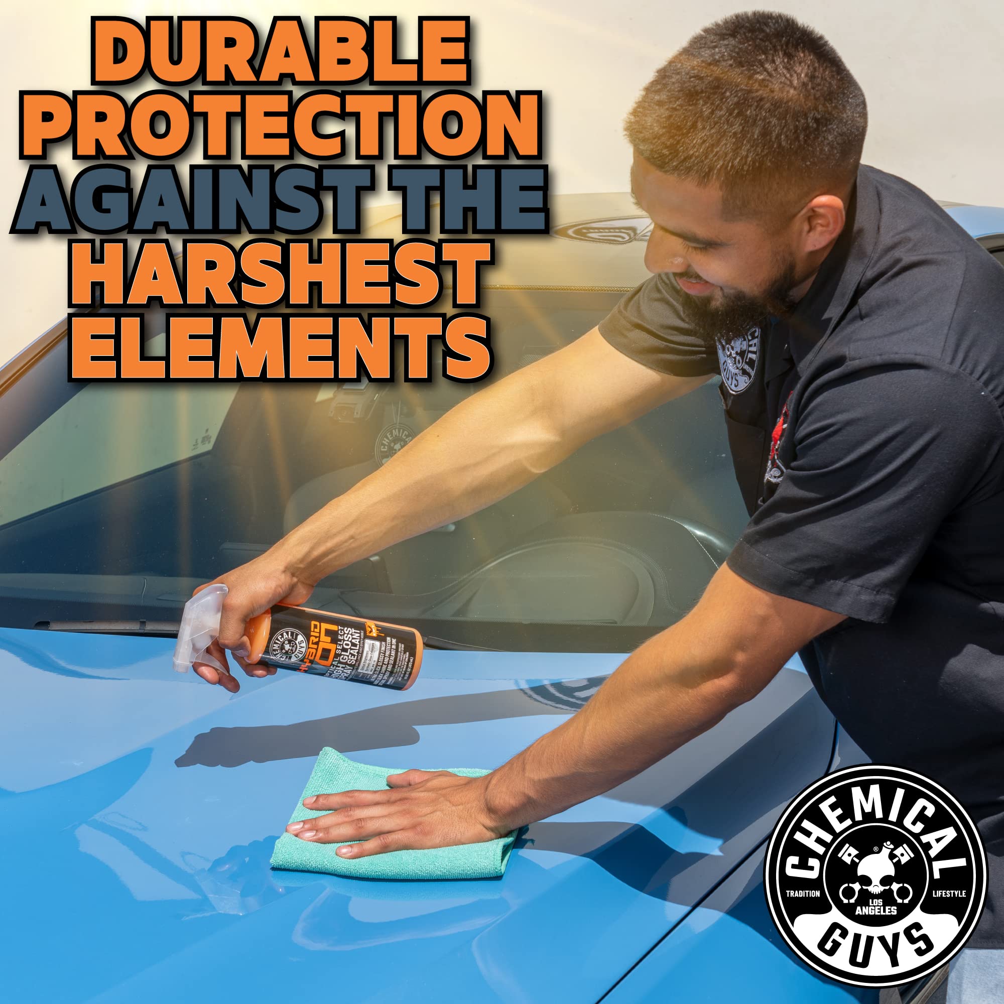 Chemical Guys Wac_808_16 Hybrid V7 Optical Select High Gloss Spray Sealant & Quick Detailer (Safe For All Finishes Including Ceramic Coatings), 16 Fl Oz, Orange Scent