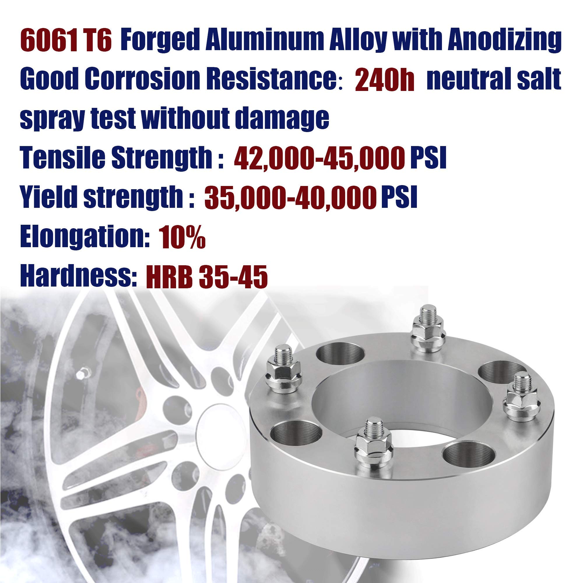 2 inch 4x137 Wheel Spacers for CAN-AM Bombardier Outlander Commander Kawasaki Mule, 4PCS 4x137mm Wheel Spacer with 10x1.25 Studs