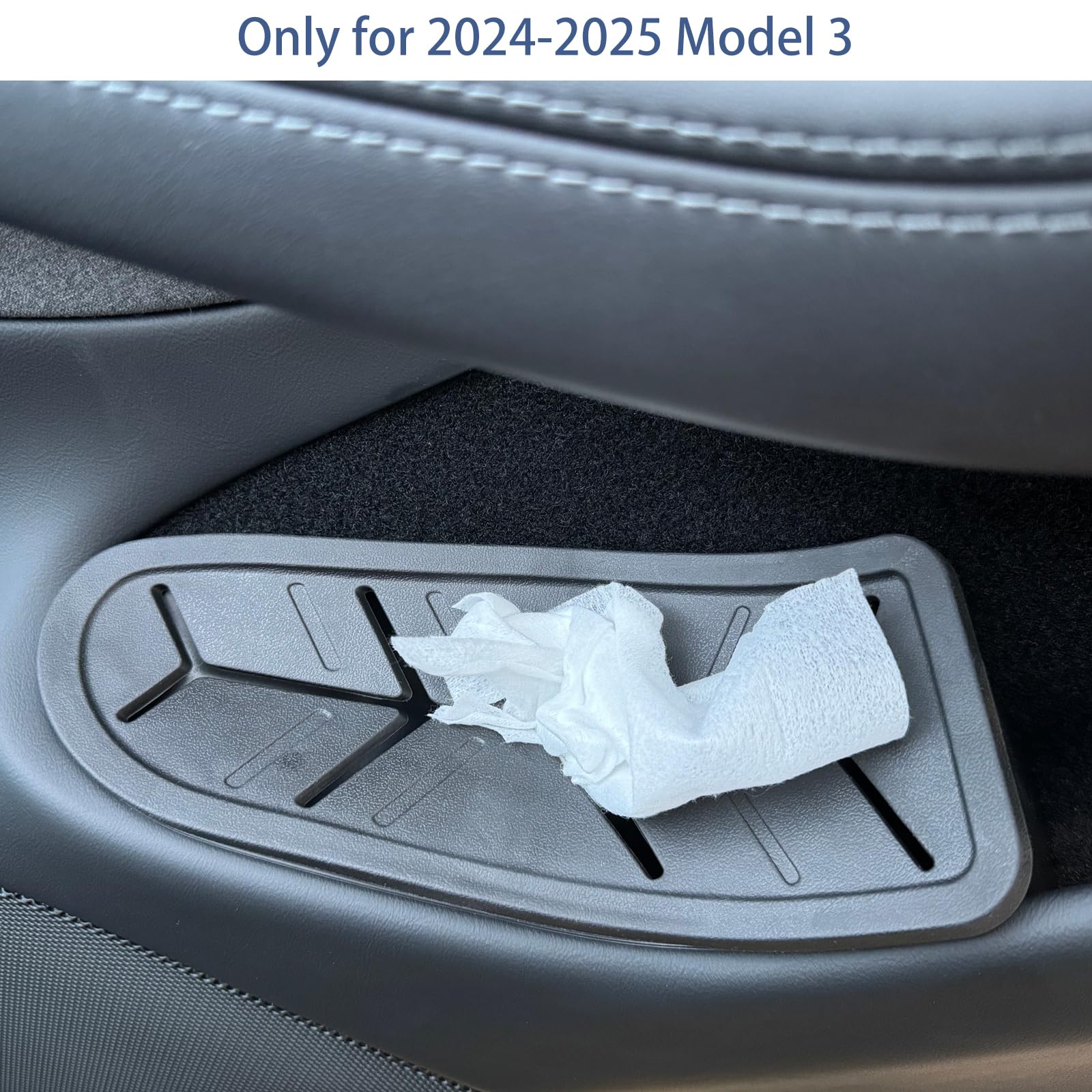 Jawjut Trash Can,Compatible With New Tesla Model 3 Highland 2024 2025,Garbage Can Bin Accessories,Side Door Storage Box Organize