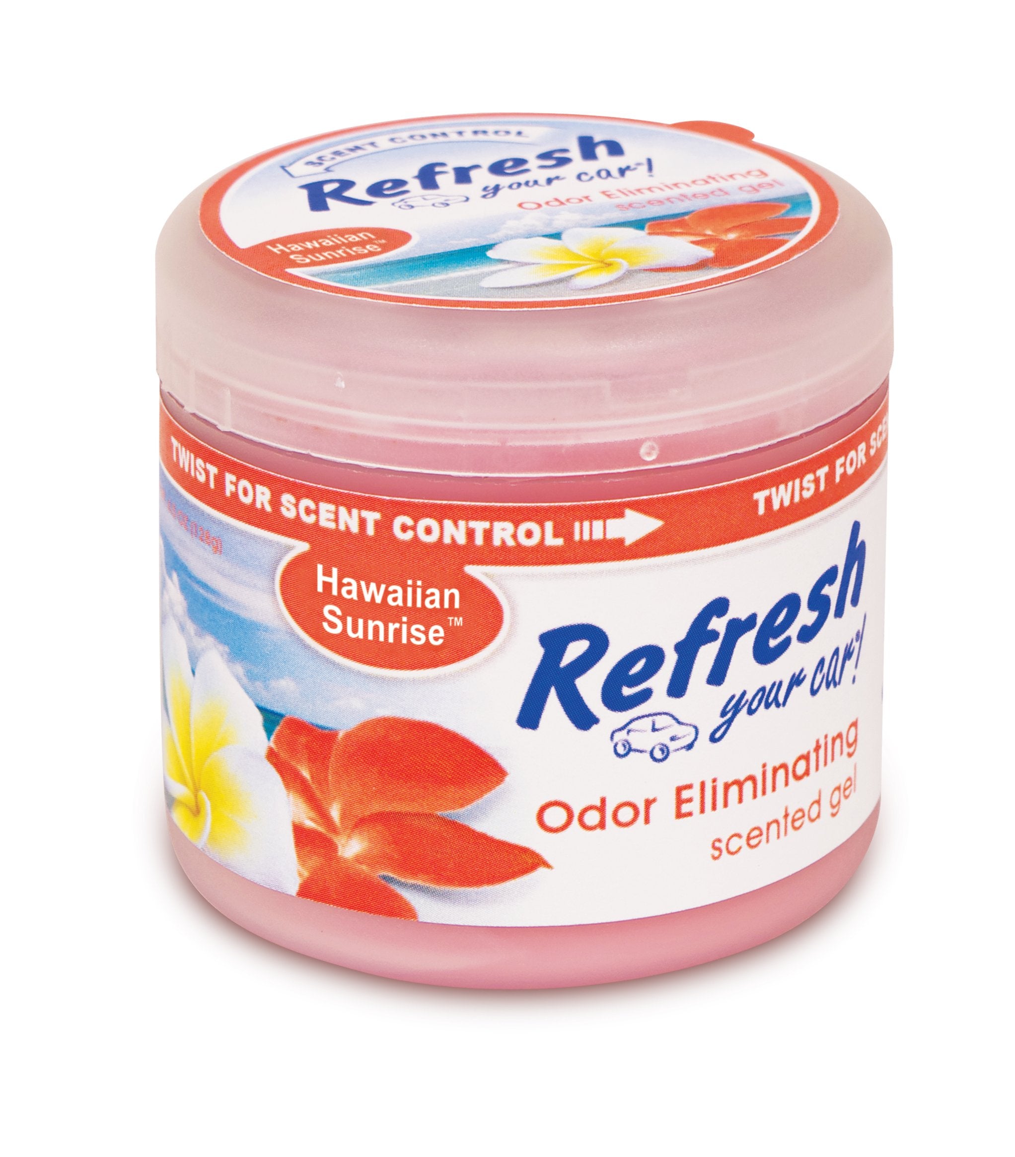 Refresh Your Car! E301459500 Scented Gel Can, 4.5 Oz, Hawaiian Sunrise