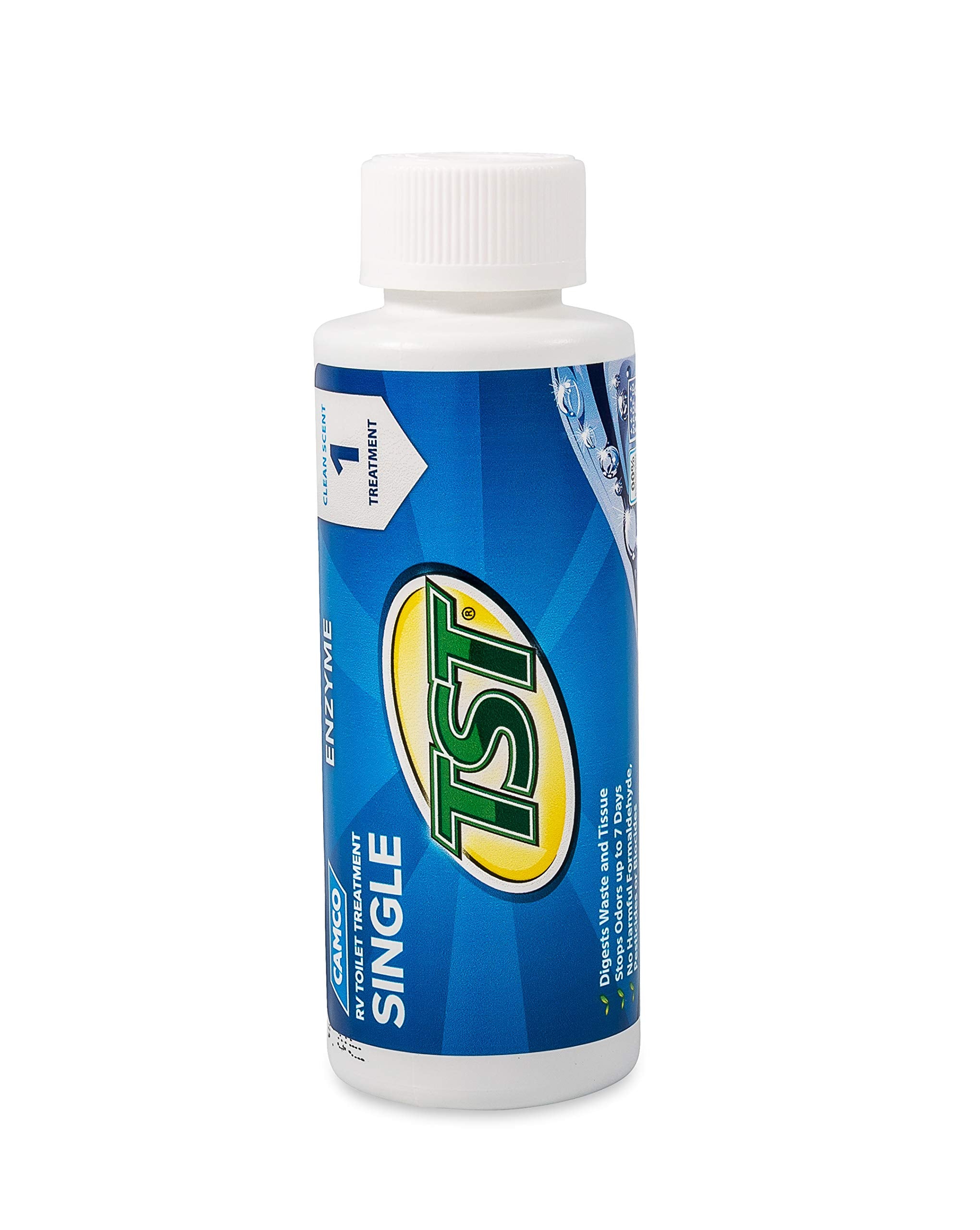 Camco Tst Blue Enzyme Rv Toilet Treatment Singles | Features A Biodegradable Septic Safe Formula, A Clean Scent, And Is Ideal Fo