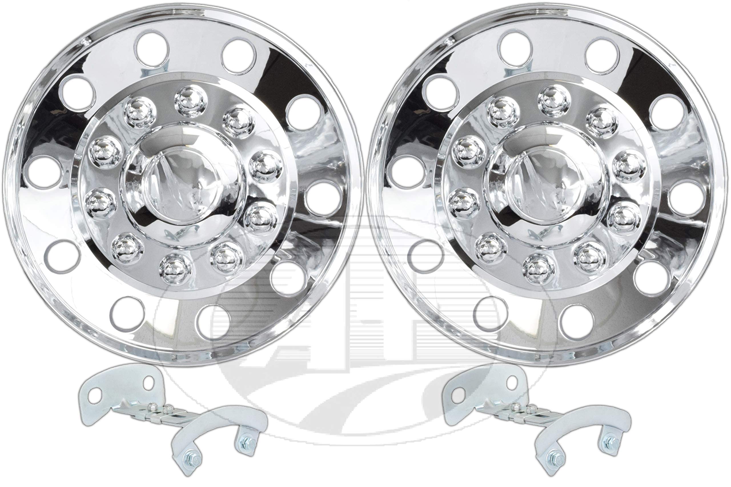 22.5    Abs Chrome-Plated Rear Wheel Cover Wheel Simulator - Set Of 2