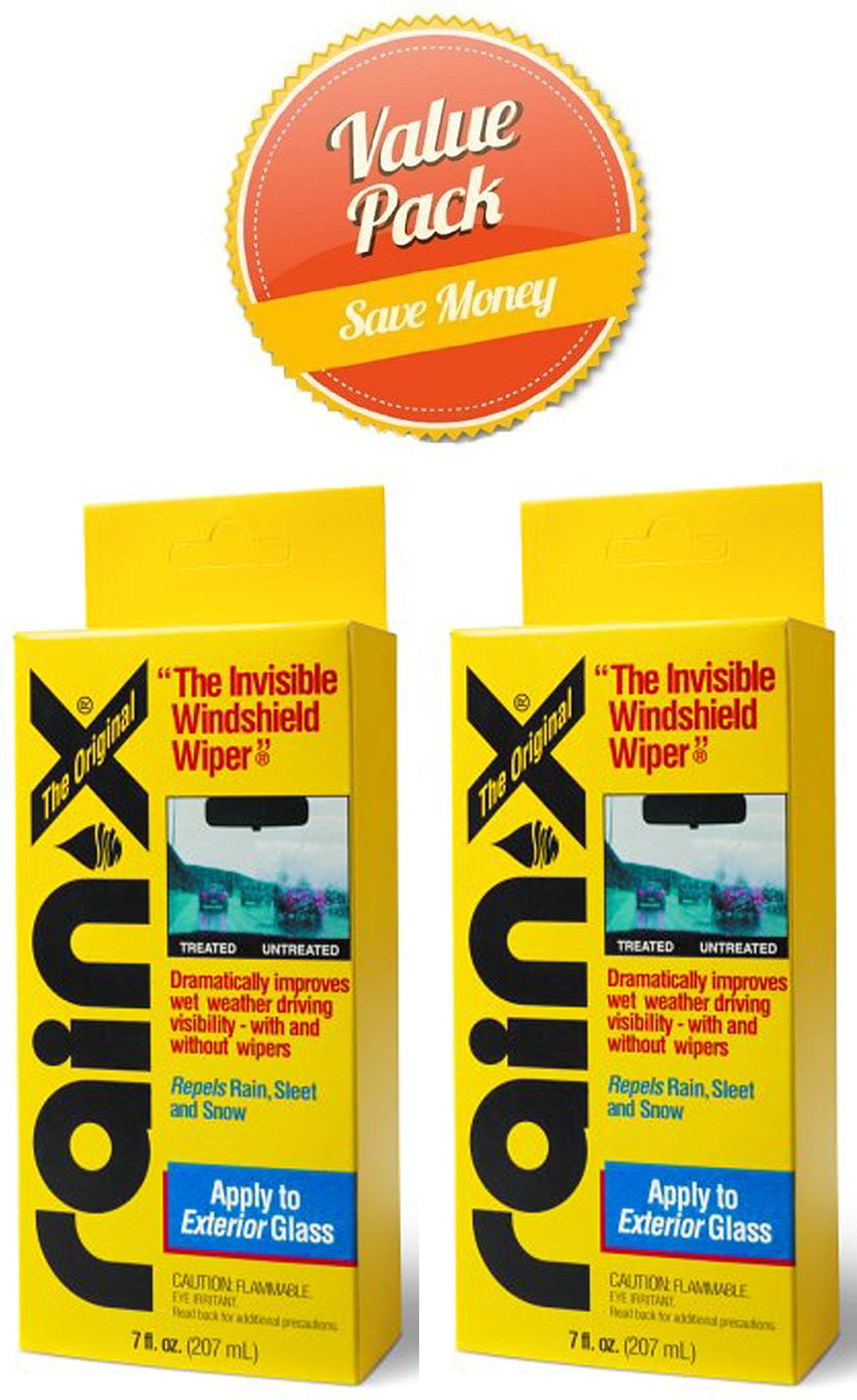 Rain-X 800002243 Glass Treatment- 7 Fl Oz. 2 Pack