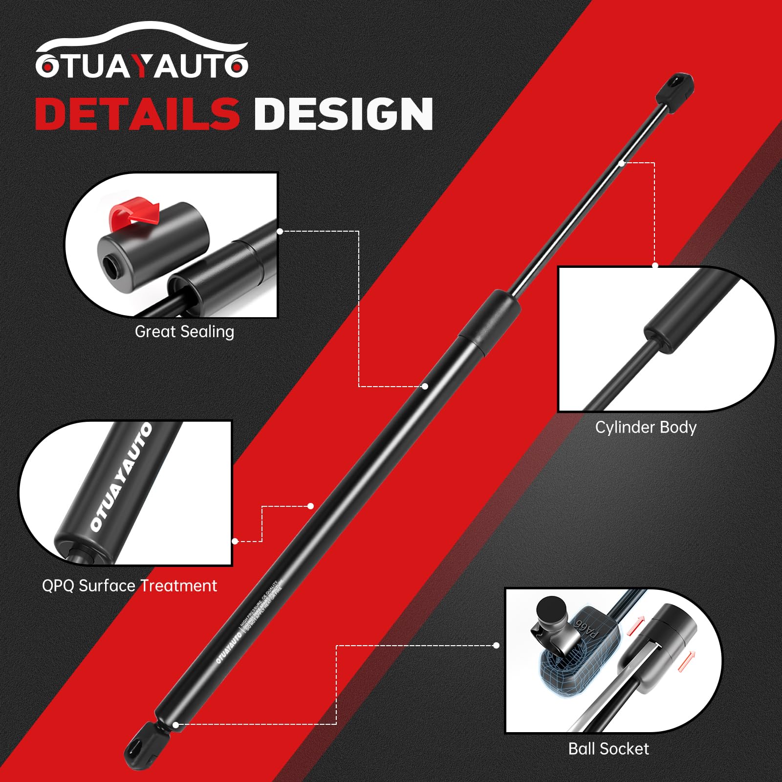 Otuayauto Rear Hatch Liftgate Struts Lift Supports, Sg226029 Gas Spring Prop Rods Tailgate Struts Shocks Replacement For 2009-20