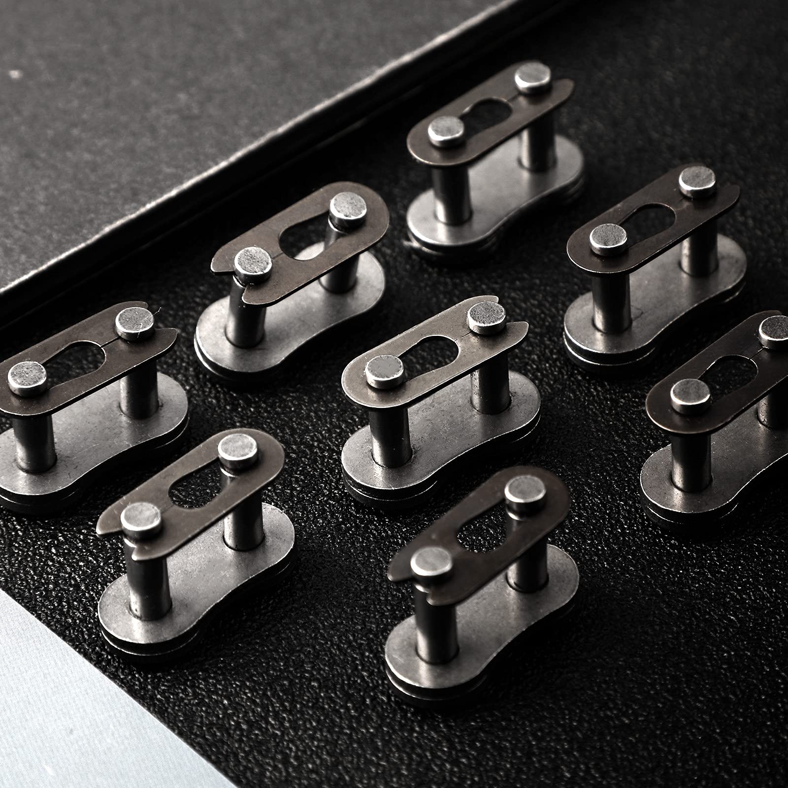 Aiex 8Pcs #415 Chain Master Links, Steel Alloy Heavy Duty Roller Chain Connector Links For Bike Motorized Bicycle Mini Bike Karting Pit Atv Scooter