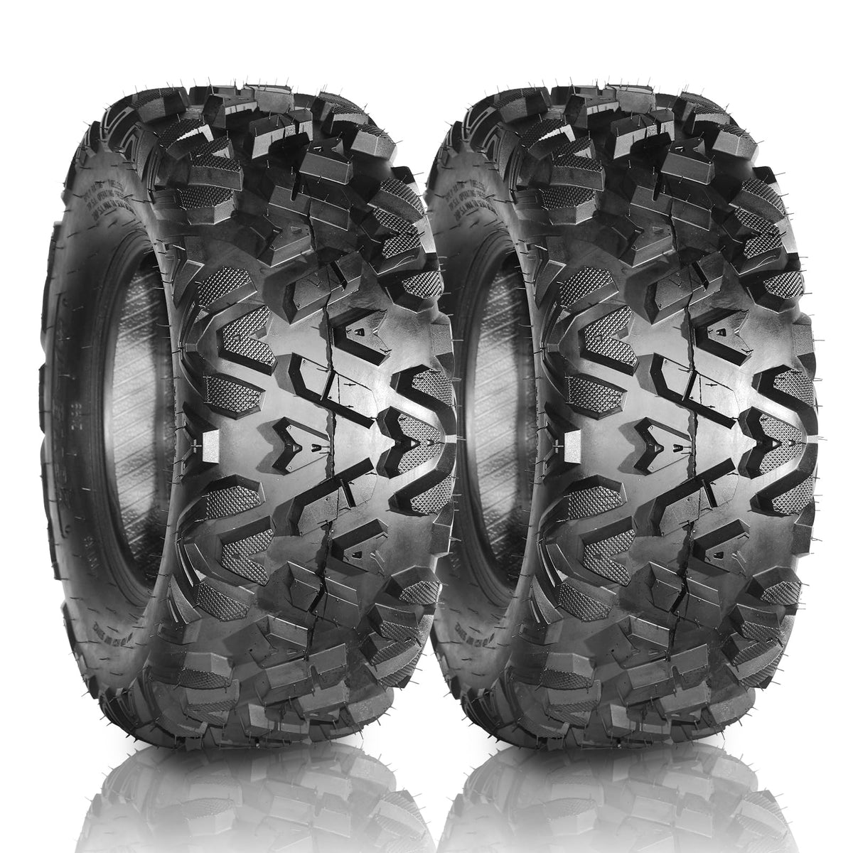 Motorhot Set of 2 26x9-12 ATV UTV Mud Front Tires 6PR 26/9/12 Tubeless Tires