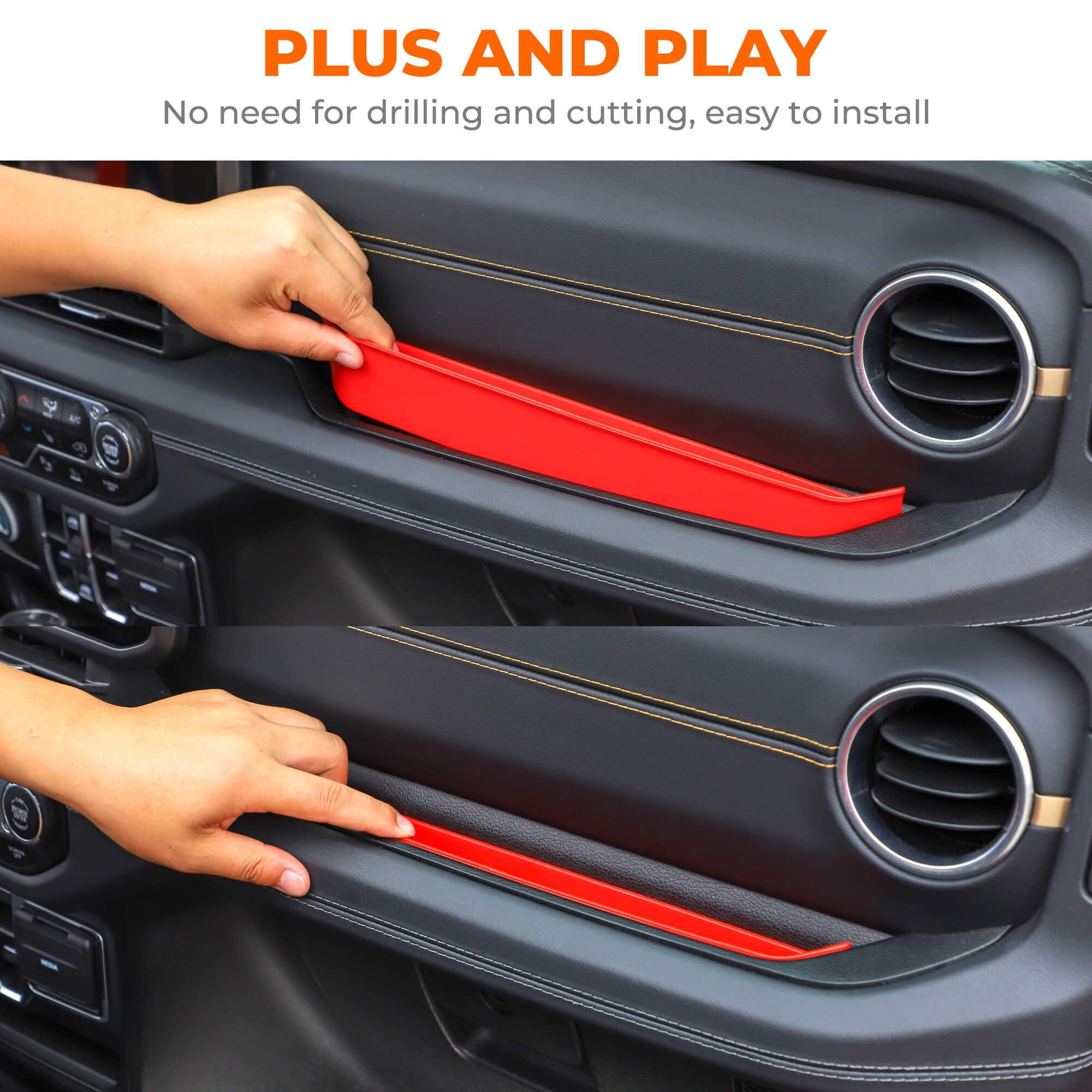 Savadicar Grab Bar Tray Compatible With 2024+ Jeep Wrangler (Jl) And Gladiator (Jt), Passenger Side Grabtray Storage Organizer,