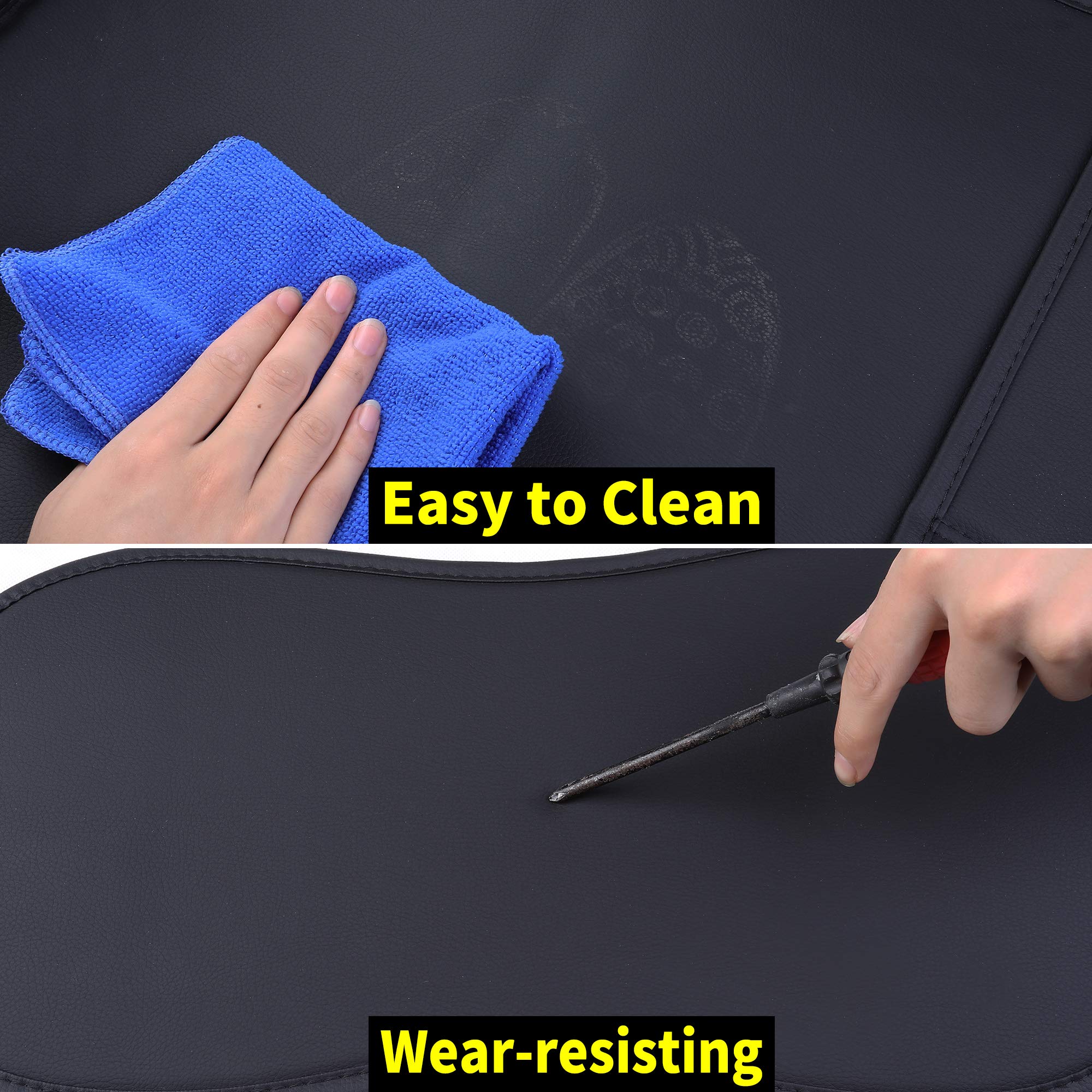 Aierxuan Front Seat Covers For Cars Leather Waterproof Cushions Universal Fit For Honda Accord Civic Toyota Corolla Highlander F