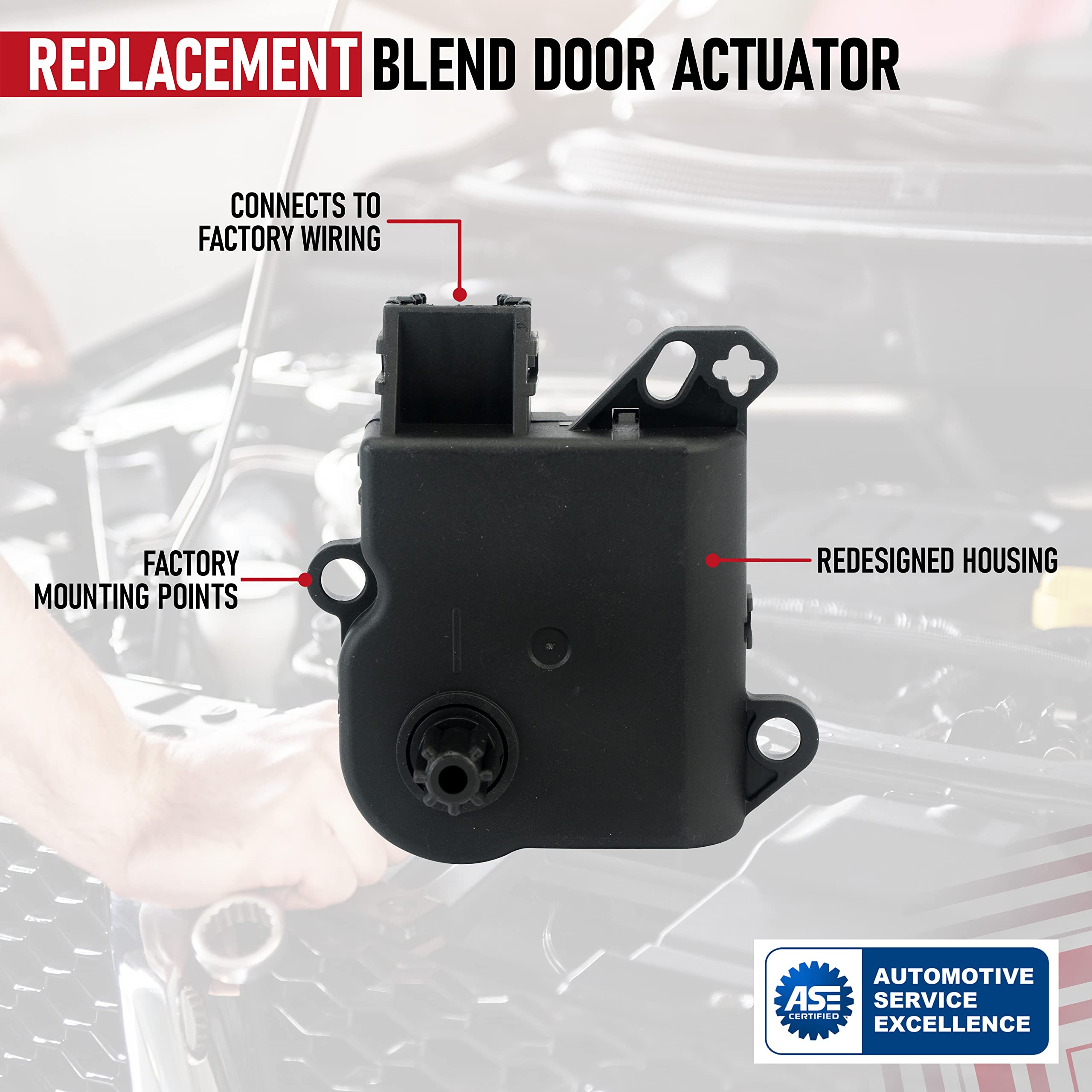 Hvac Air Blend Door Actuator - Replaces Yh-1779, Aa5Z-19E616-C, 604-234 - Compatible With Ford & Lincoln Vehicles - Explorer 201