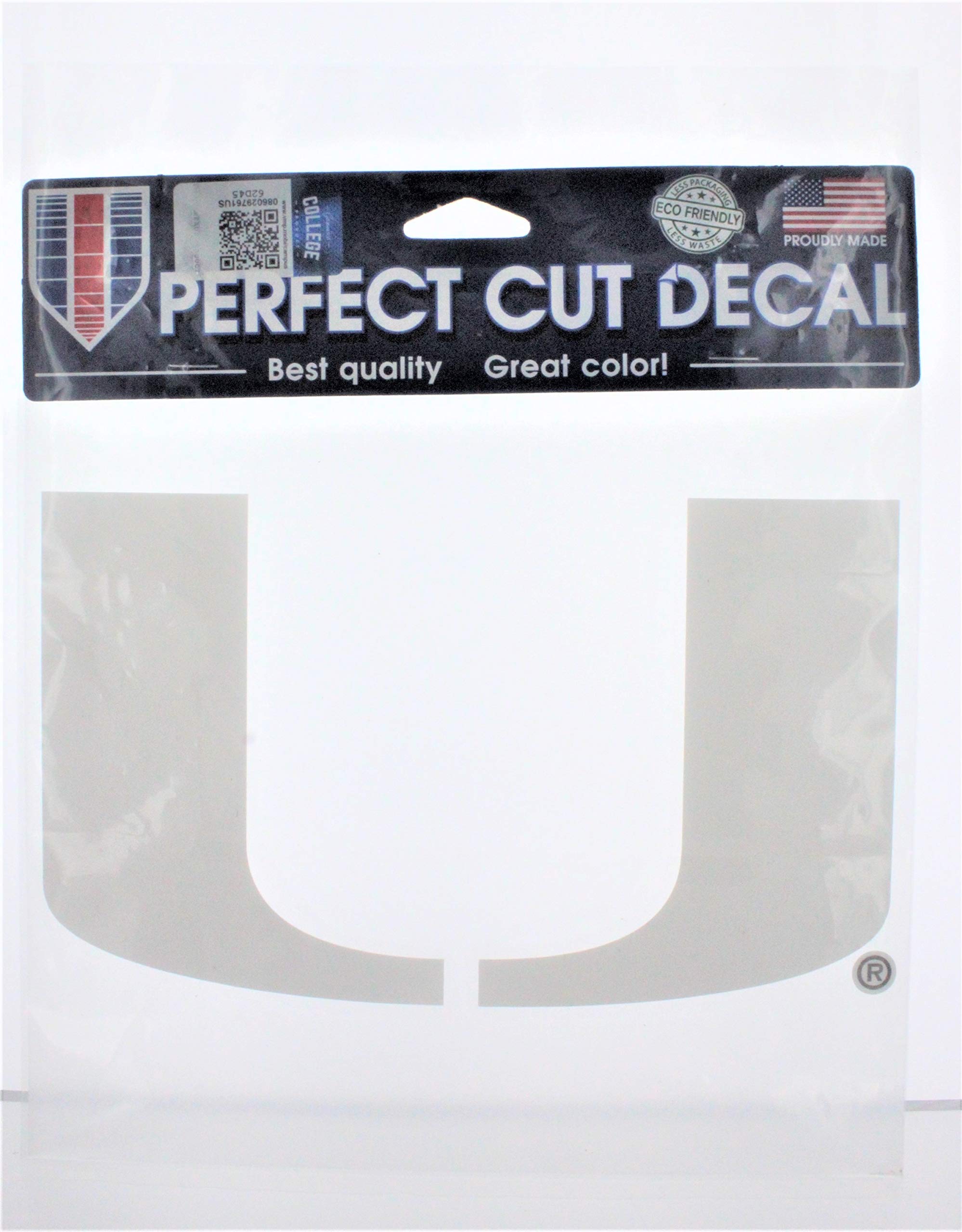 Wincraft Miami Hurricanes White Die Cut Decal