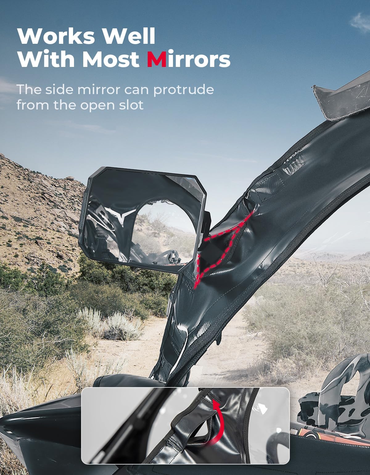 Kemimoto Upper Doors Compatible With Cfmoto Zforce 950 Upgrade Fit With Side Mirrors And Windshields, Zforce 950 H.O 2022-2024 /