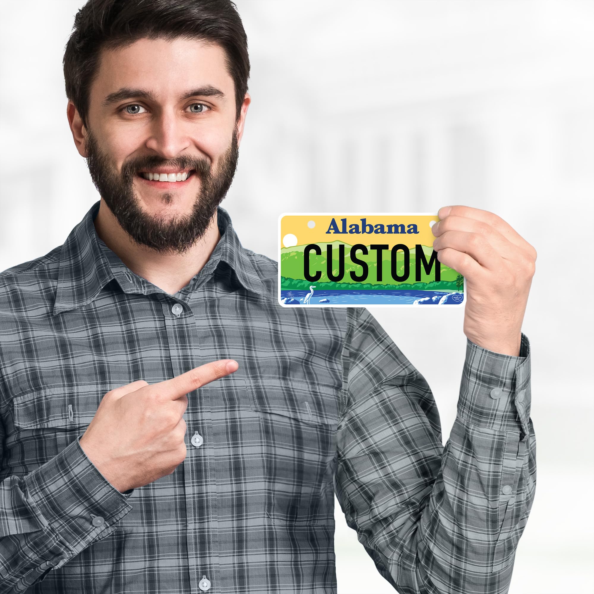 Mini License Plates, Personalized License Plates, Custom For Car, Bikes, Atv, Kids Car, Golf Cart, Jeep, 3X6 Inch, Rust-Free Fade Resistant Aluminum, Usa Made By My Sign Center (Alabama)