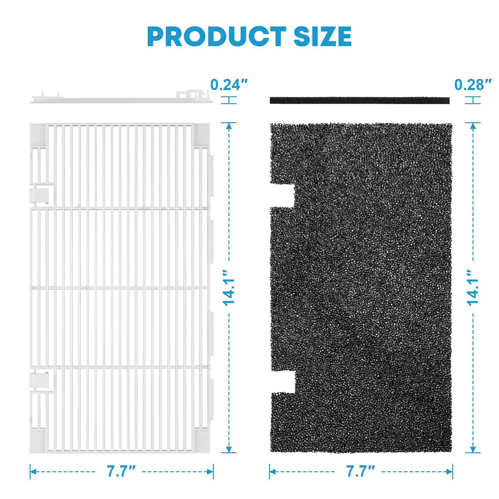 Kohree Rv A/C Conditioner Grille, Rv Ac Filter Air Conditioner Cover, Duo-Package Ducted Air Conditioner Vent Cover For Dometic