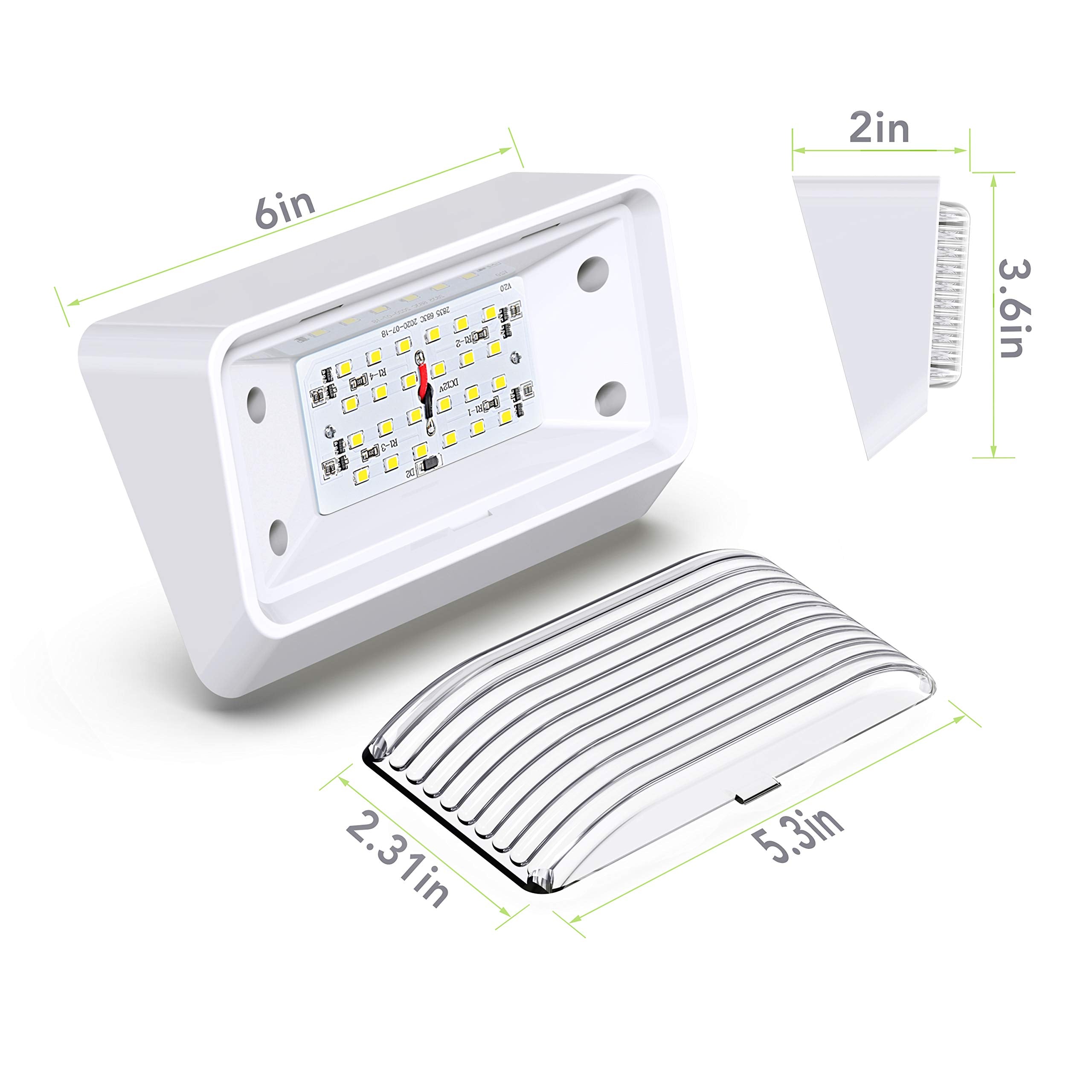 Leisure Led Rv Exterior Porch Utility Light - 12V 280 Lumen Lighting Fixture. Replacement Lighting For Rvs, Trailers, Campers, 5