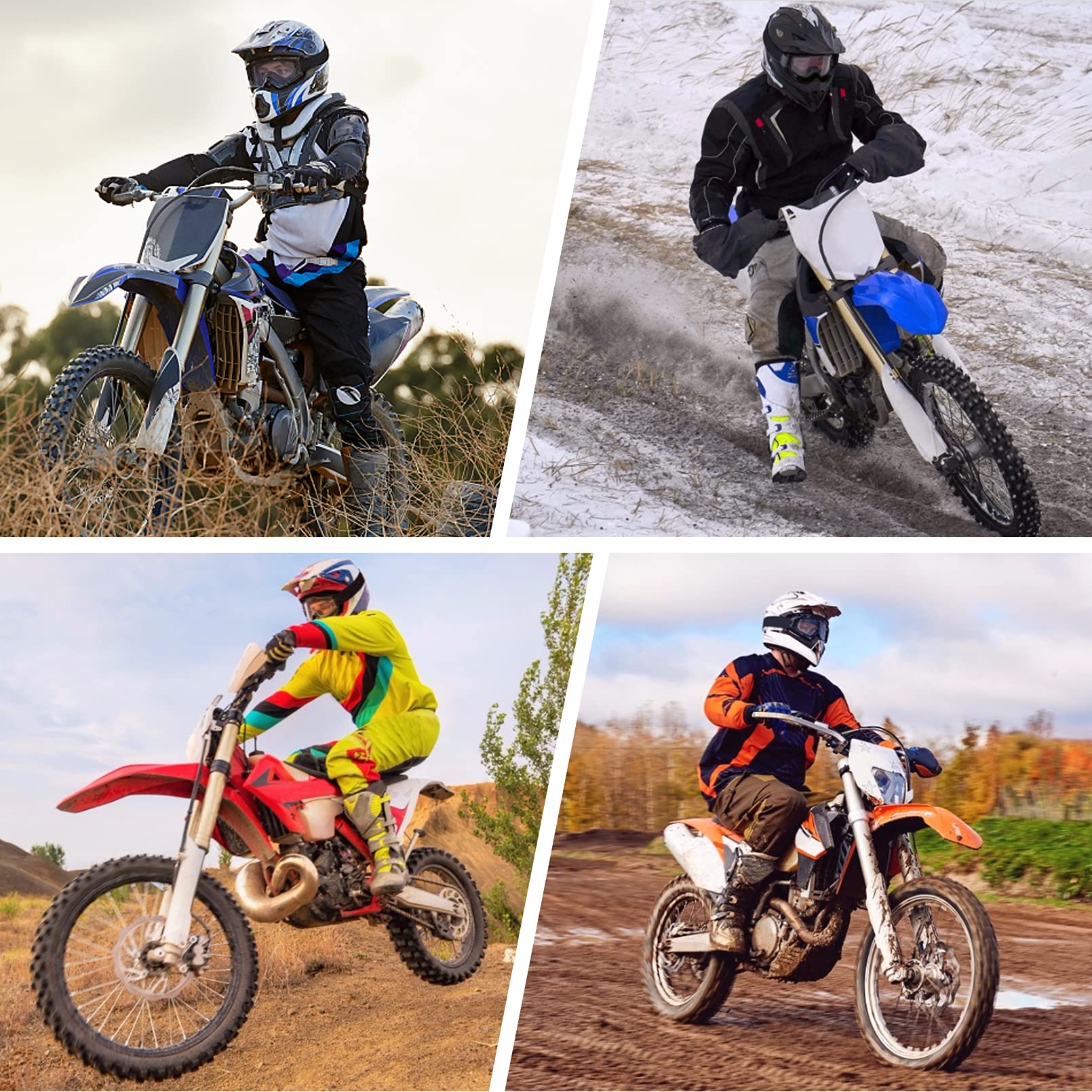 Professional Motorcycle Motocross Goggles 2-Pack Dirt Bike Atv Riding Racing Wide Vision Glasses Anti-Fog Scratch Windproof Dust