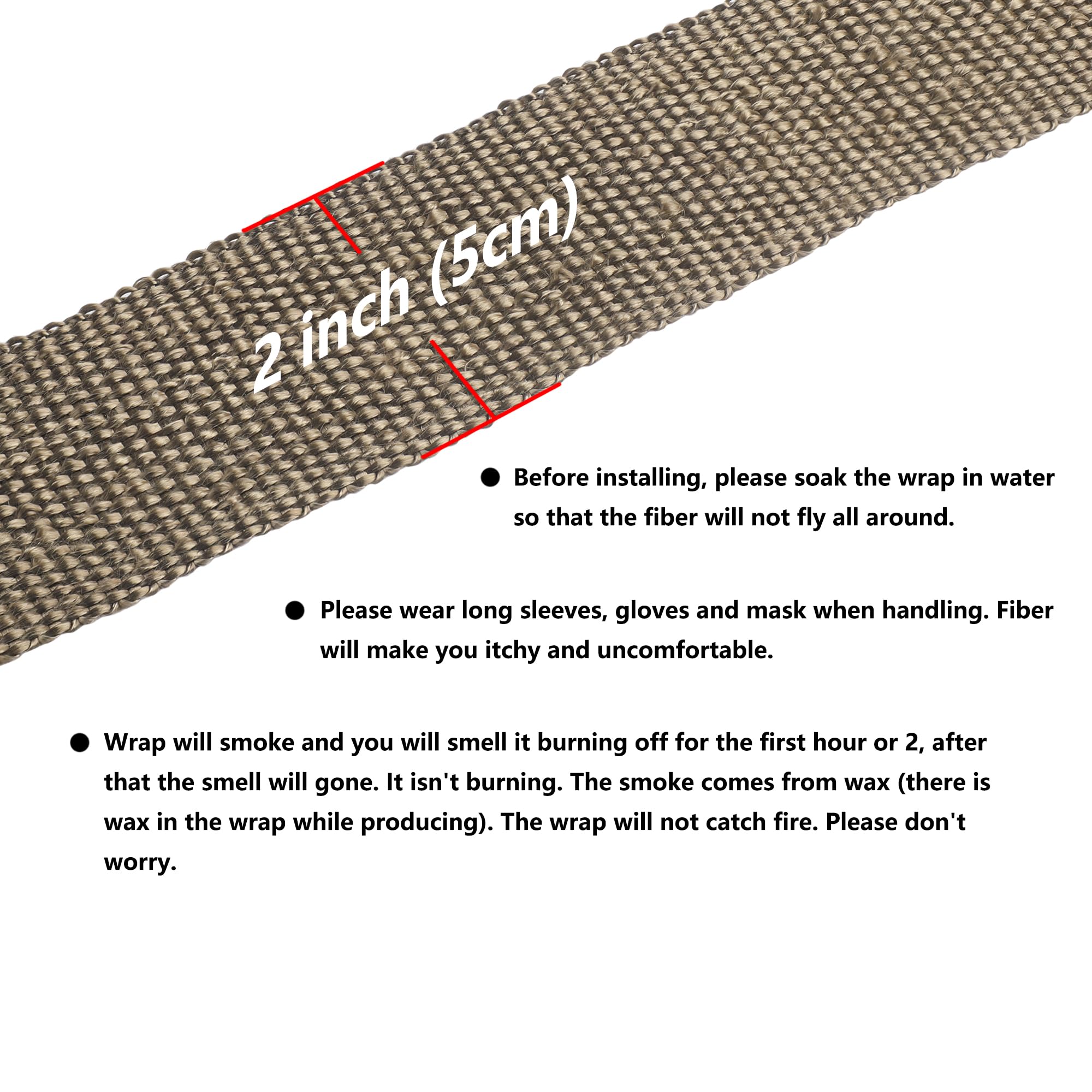 Artr Titanium Exhaust Header Wrap 2 Rolls (2 X 50' Each Roll) Kit With 20Pcs 11.8 Inch Stainless Steel Locking Ties