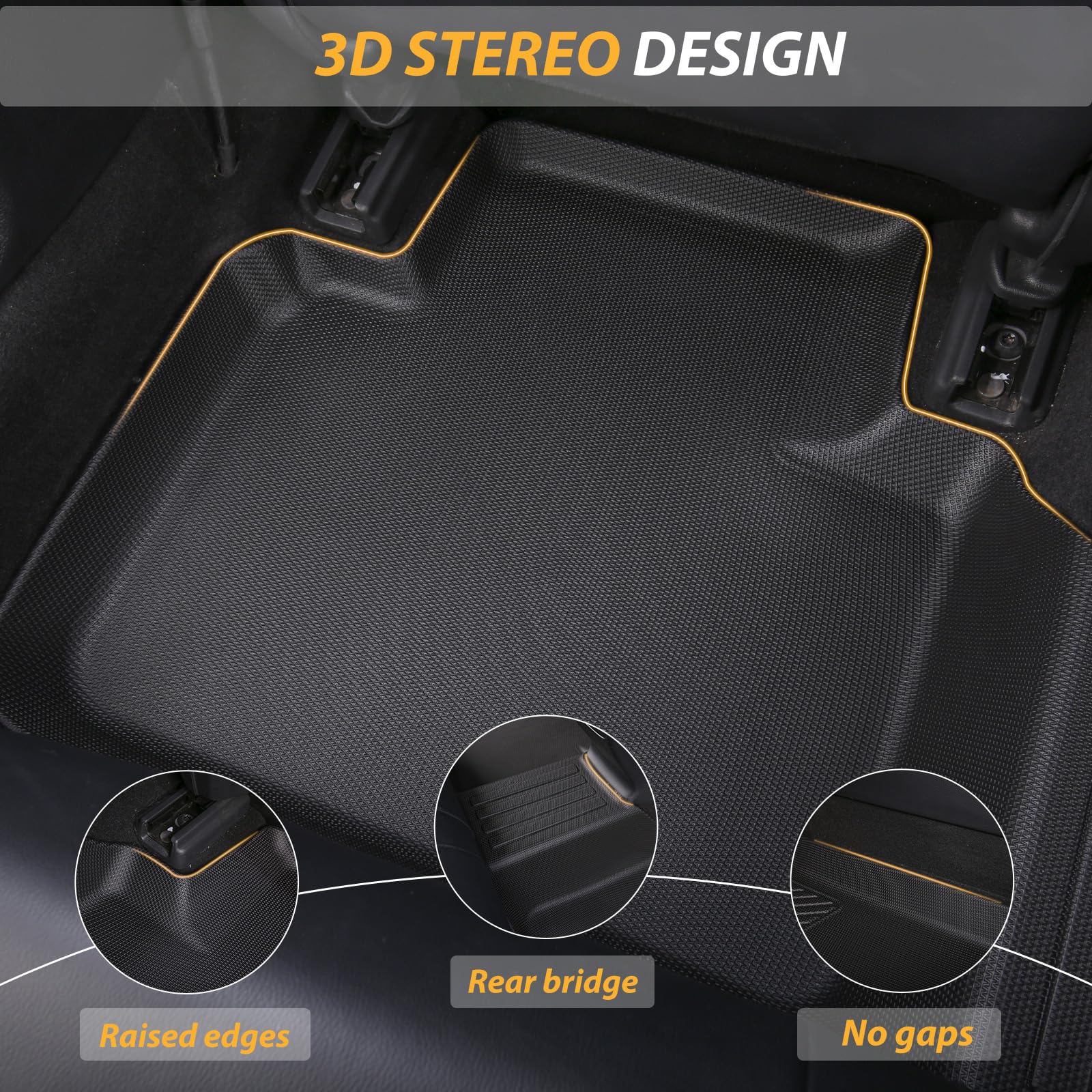 Aipoil®Tpe Floor Mats & Cargo Liner Custom For 2023 2024 2025 Toyota Prius & Prius Prime (Phev) All Weather Protection Anti-Slip Automotive Floor Liners Full Set Automobile Mats Accessories, Black