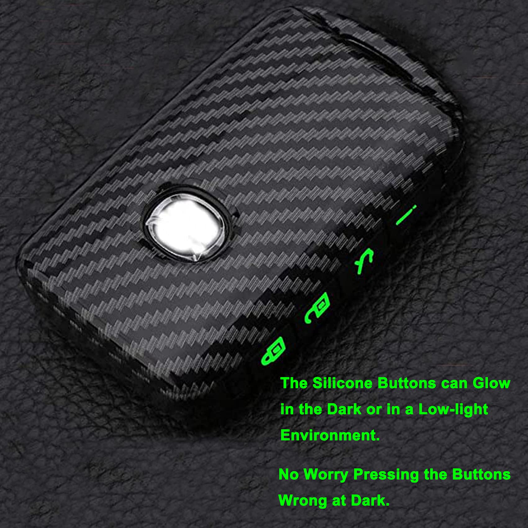 Key Fob Cover Case Fit For 2019-2021 Mazda 3, Mazda 3 Hatchback, Mazda Cx4 Cx5 Cx8 Cx9 Cx-30, Mazda 6 Wazske11D01 Keyless Entry Remote Case Holder Abs Carbon Fiber Pattern (Blue)