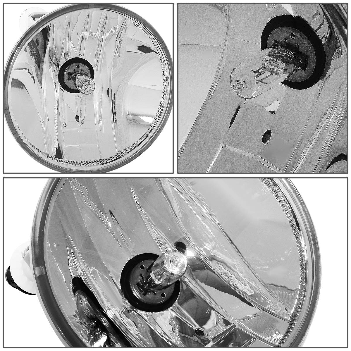 Auto Dynasty Front Bumper Driving Fog Lights Compatible with Silverado Colorado Tahoe Sierra Canyon Yukon 07-19, Driver and Passenger Side, Clear Lens