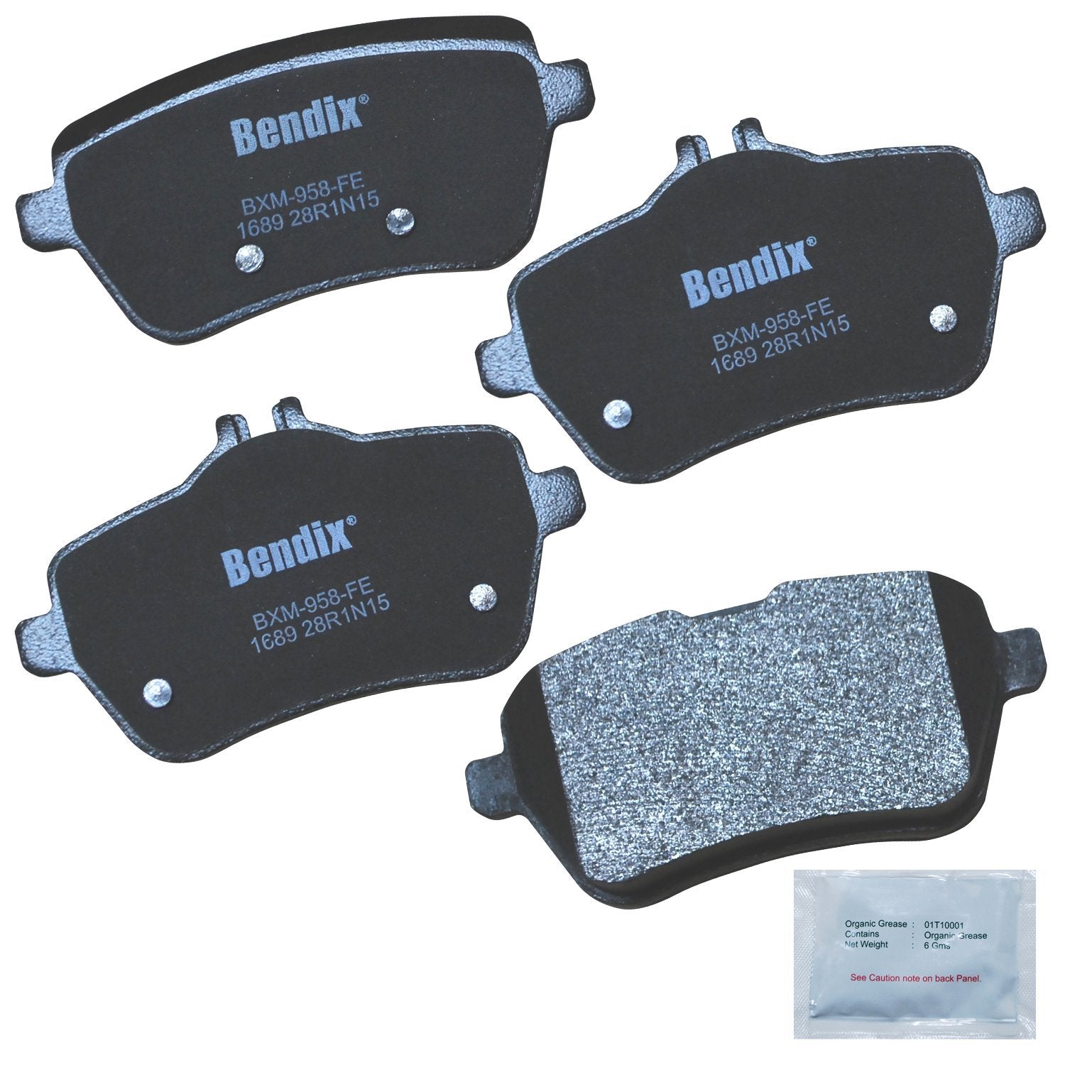 Bendix Priority1 Cfm1689 Semi-Metallic Rear Brake Pads For Select Models Mercedes-Benz Maybach S560, S400, S400L, S450, S450L, S