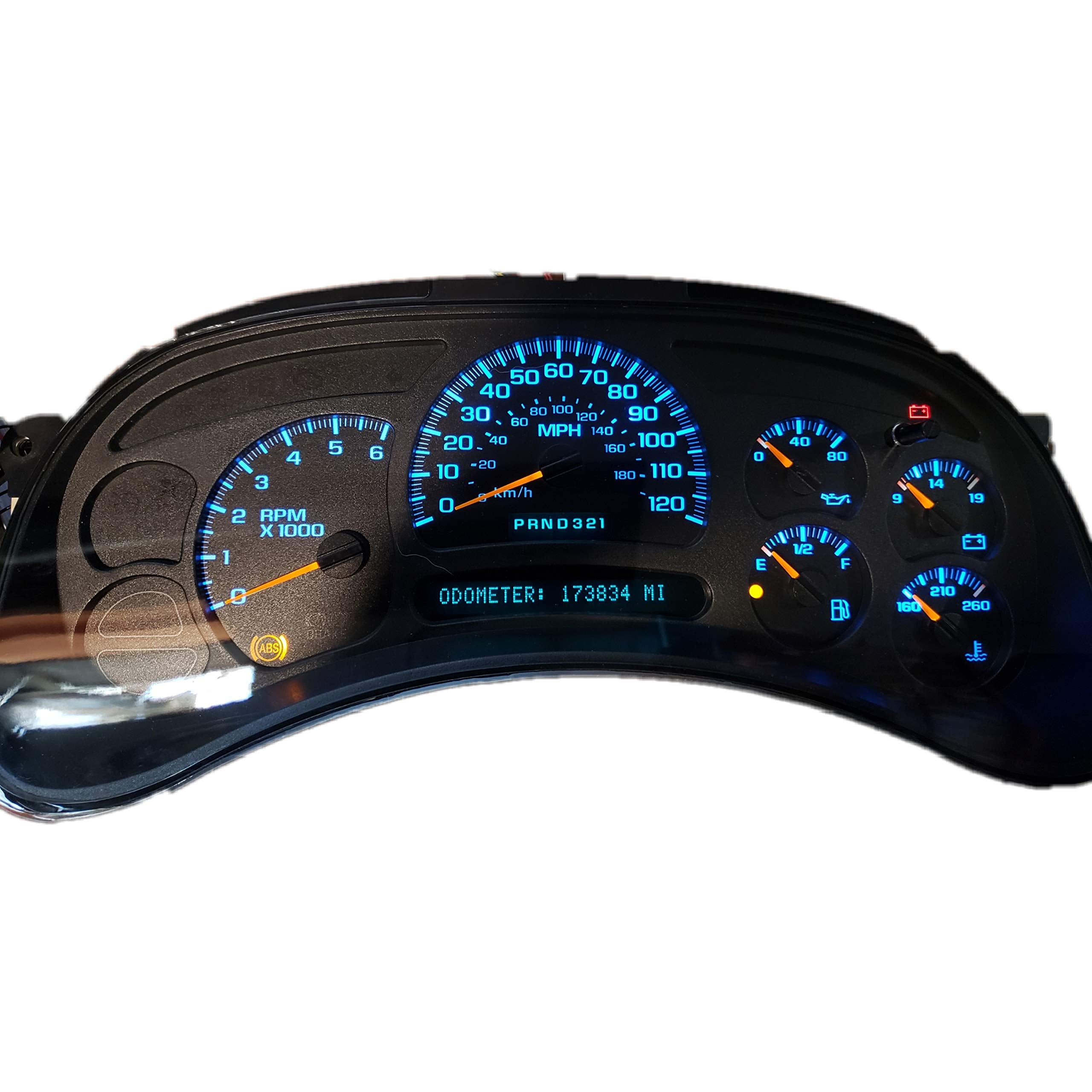 Densi Ice Blue LED Automotive Instrument Cluster for 03-06 Silverado, Sierra, Tahoe, Yukon, Suburban, Avalanche - 36 Month Warra